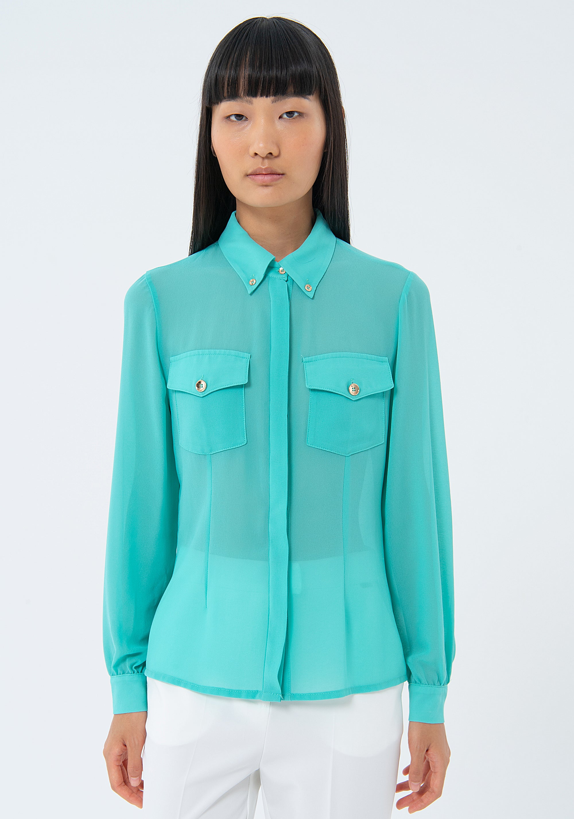 Camicia regular in georgette FS24ST6004W41201-268 Fracomina