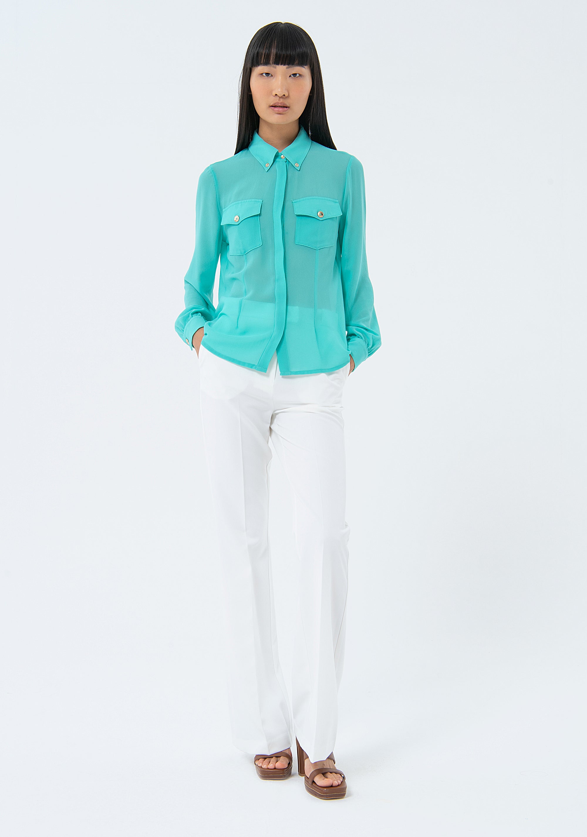 Camicia regular in georgette FS24ST6004W41201-268 Fracomina