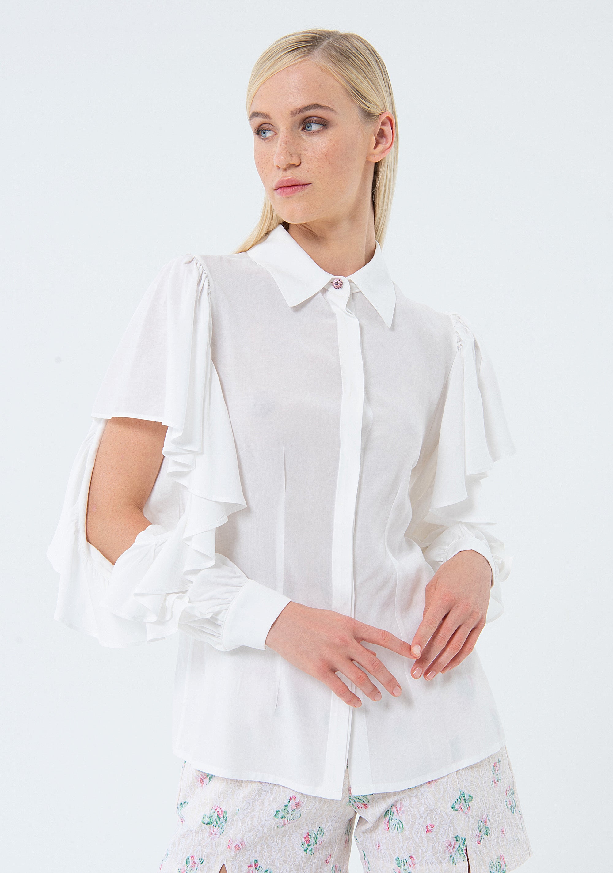 Camicia regular in viscosa FS24ST6009W62001-472 Fracomina