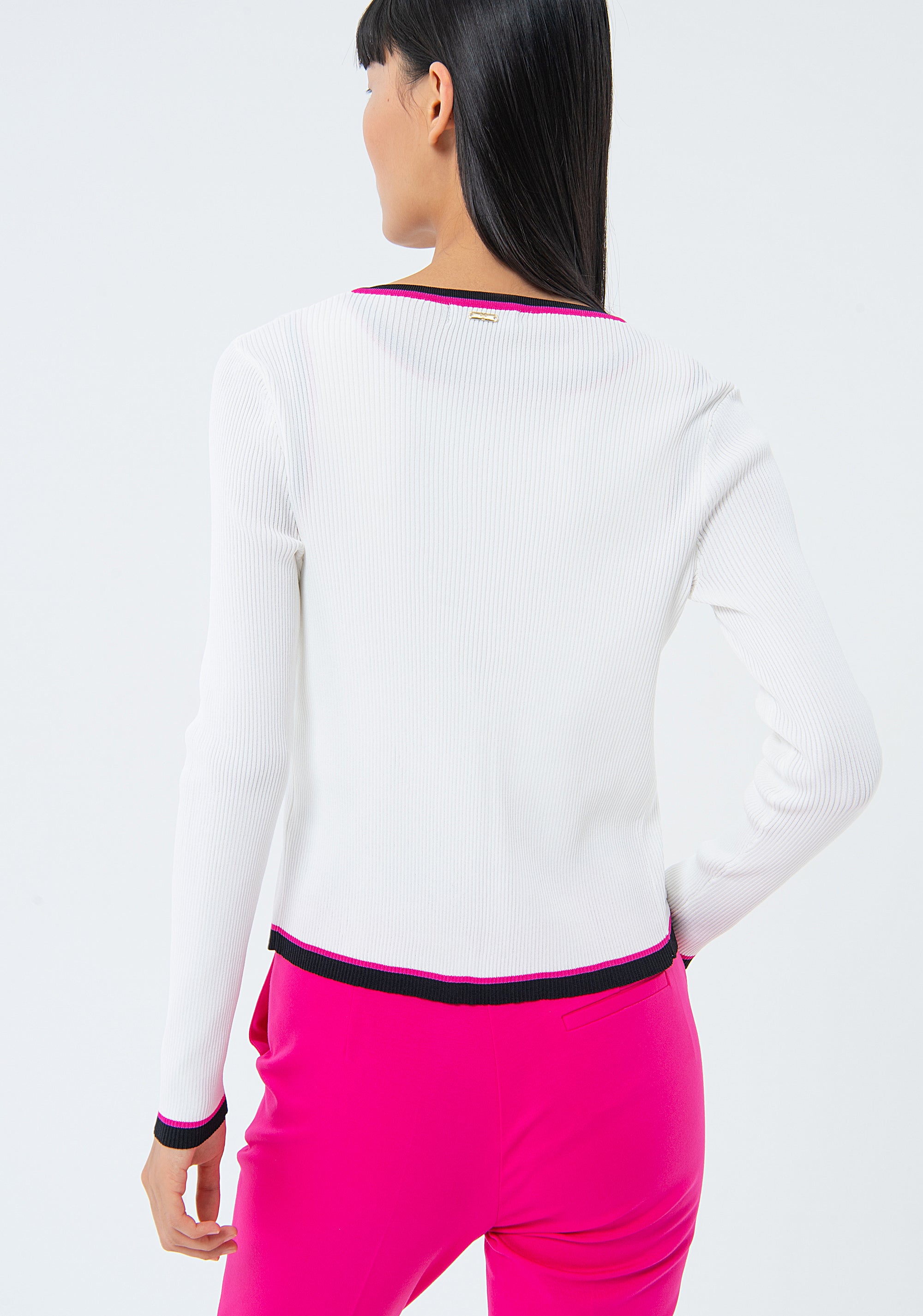 Cardigan slim a costine FS24ST8003K41601-324 Fracomina