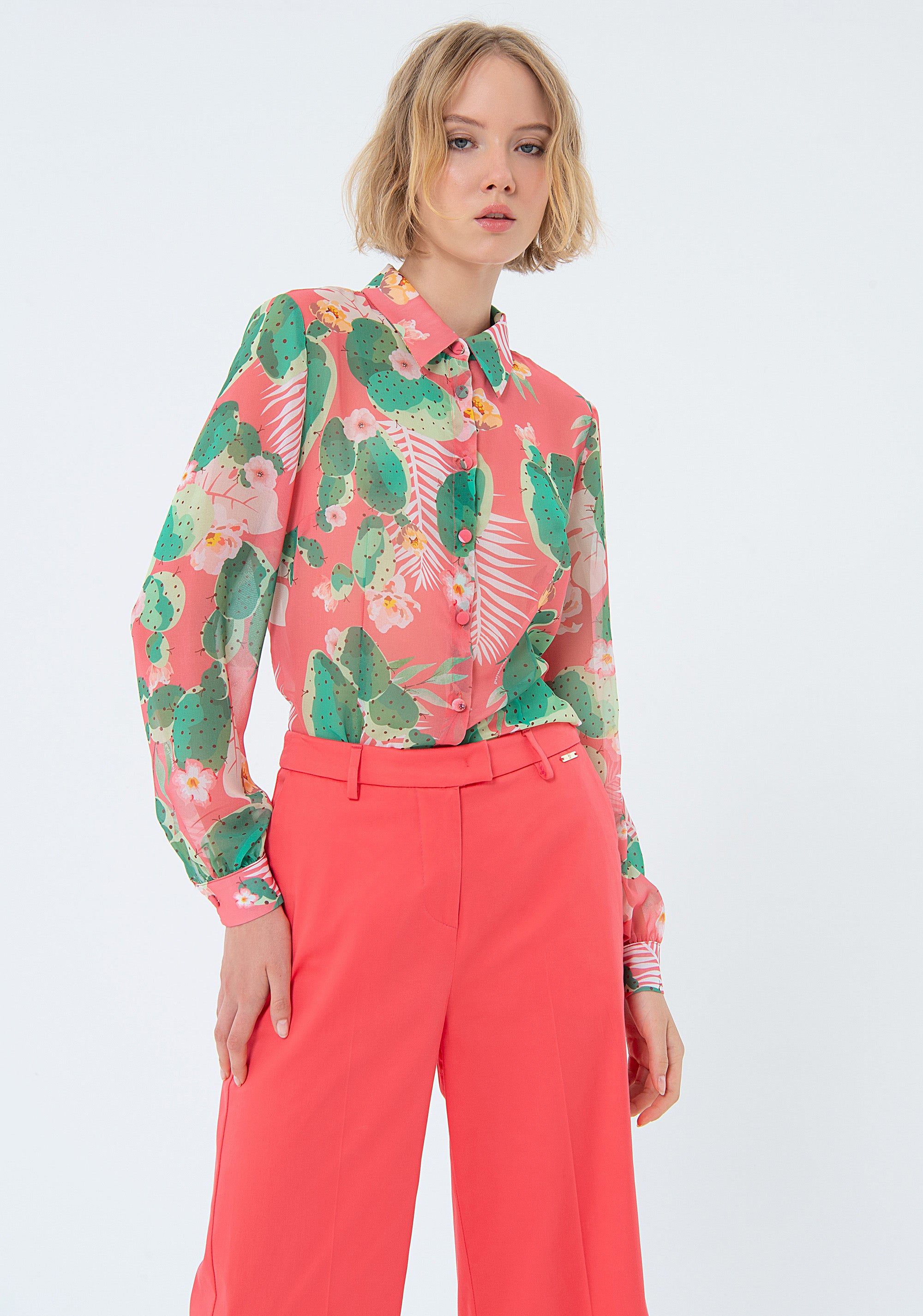 Pantaloni cropped culotte in cotone FS24SV9002W47201-107 Fracomina