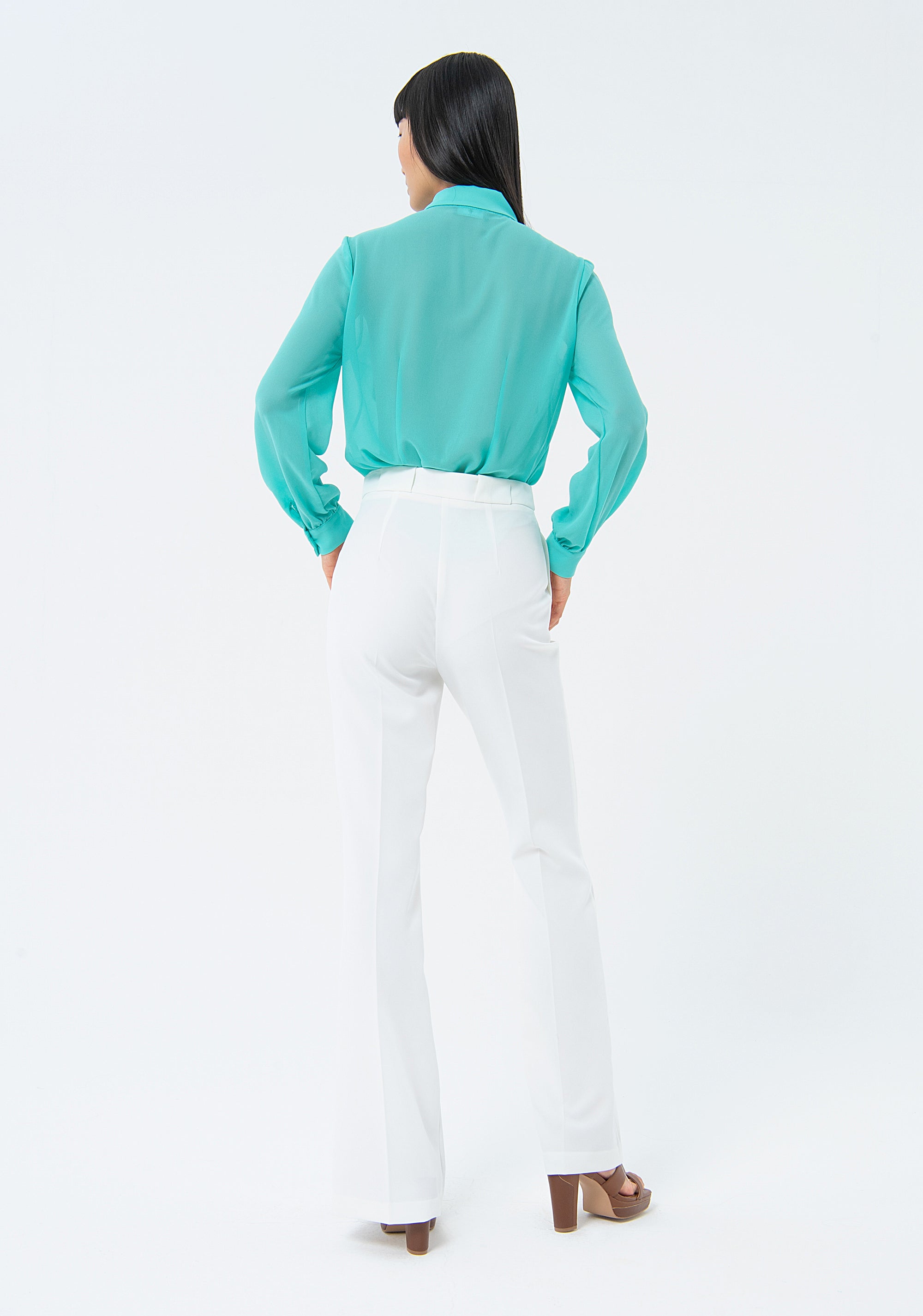 Pantaloni bootcut in tessuto tecnico FS24SVA001W42901-278 Fracomina