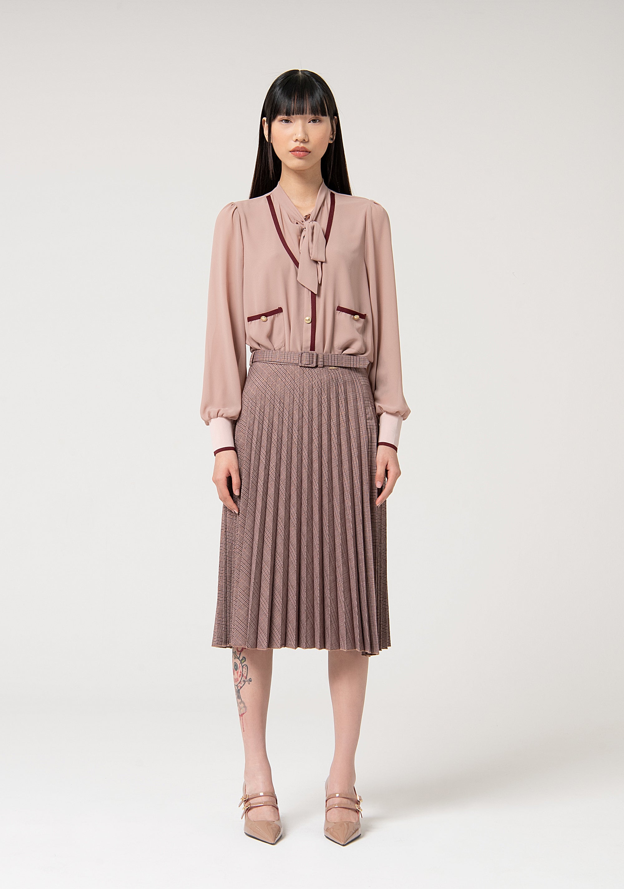 Gonne Gonna Plissettata Glitter Gonne Plissettate Gonna