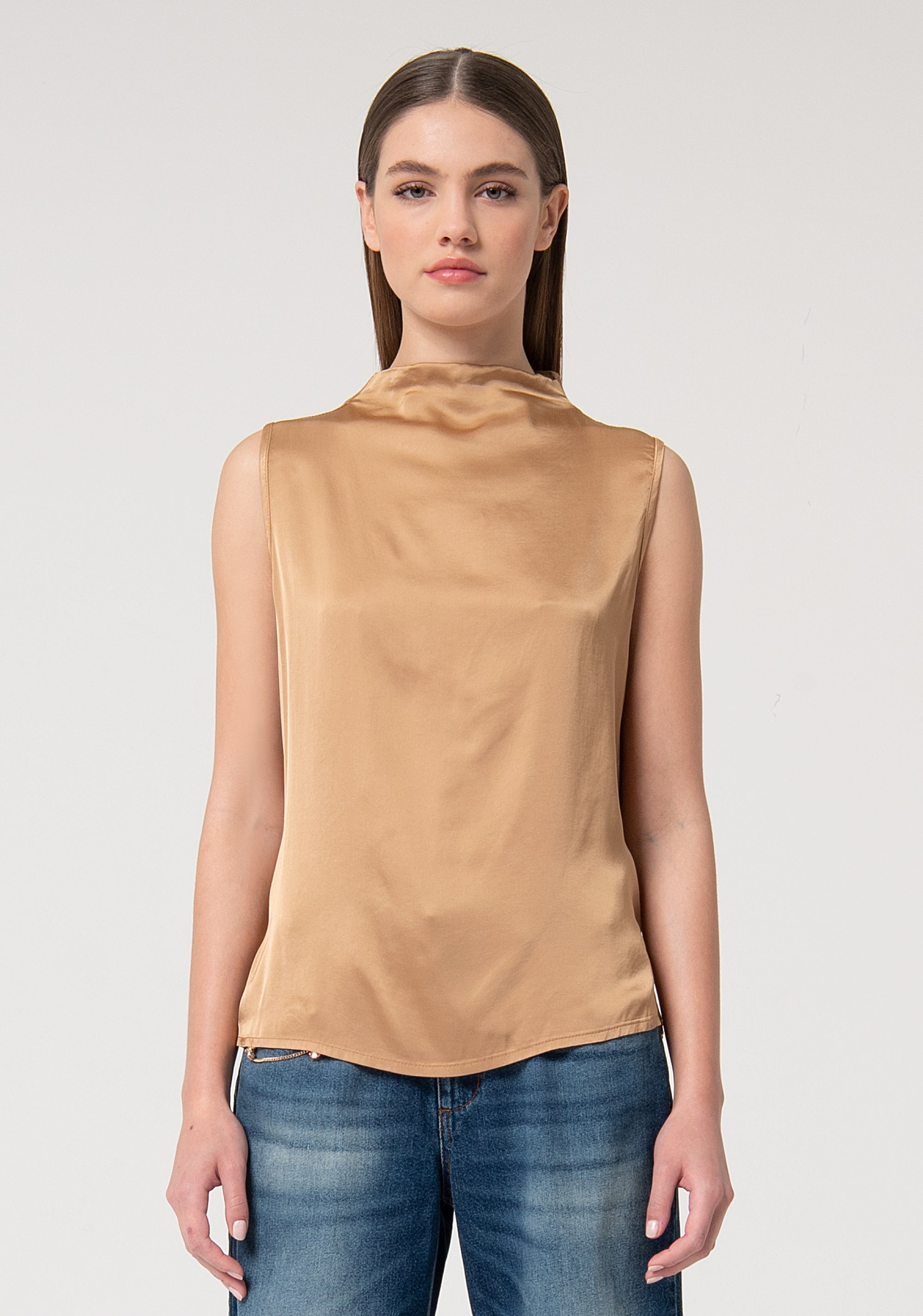 Blusa in raso Colore panna - - 924JD-01X