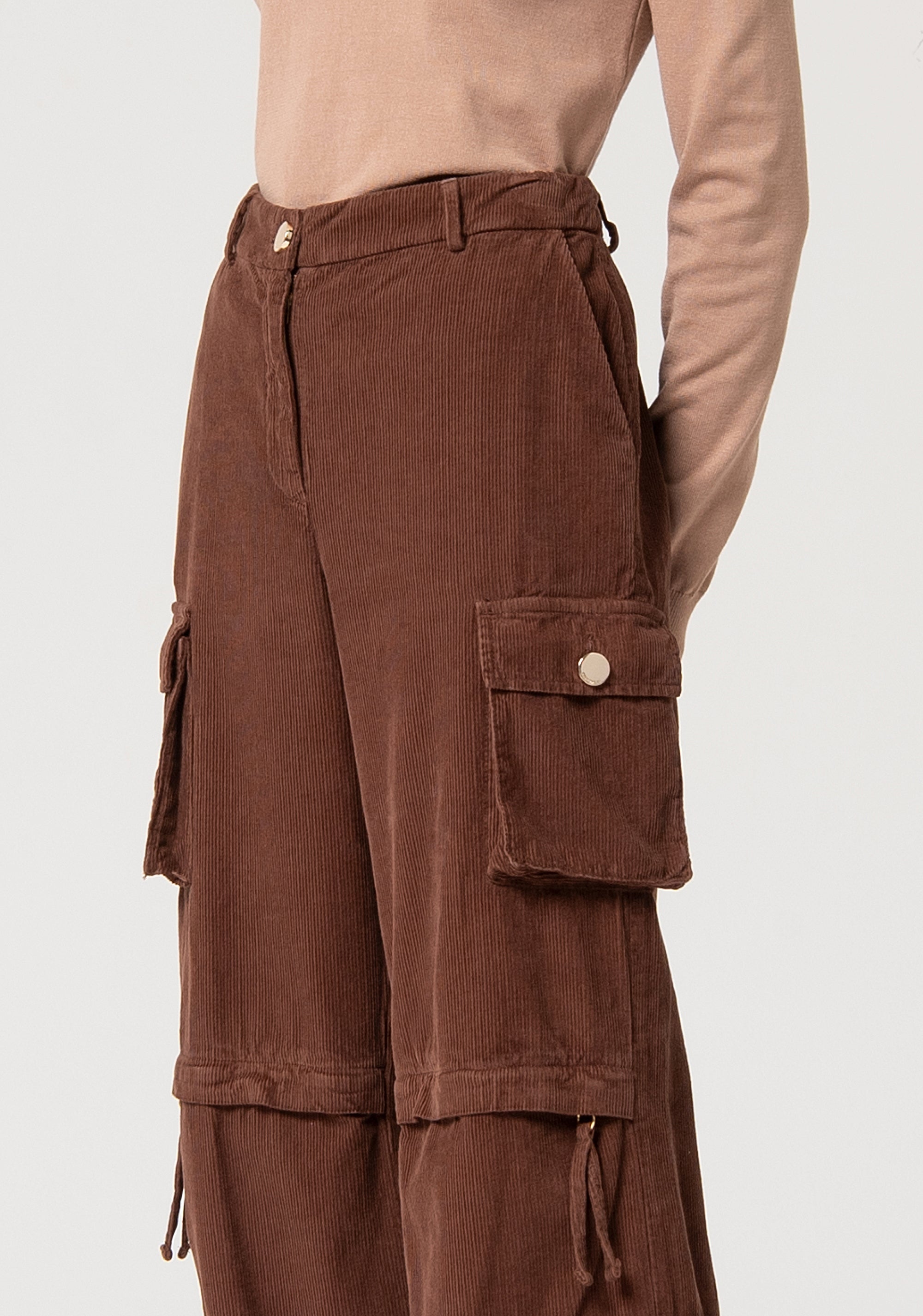 Pantalone cargo in velluto a coste FS24WVC003W75101-091 Fracomina