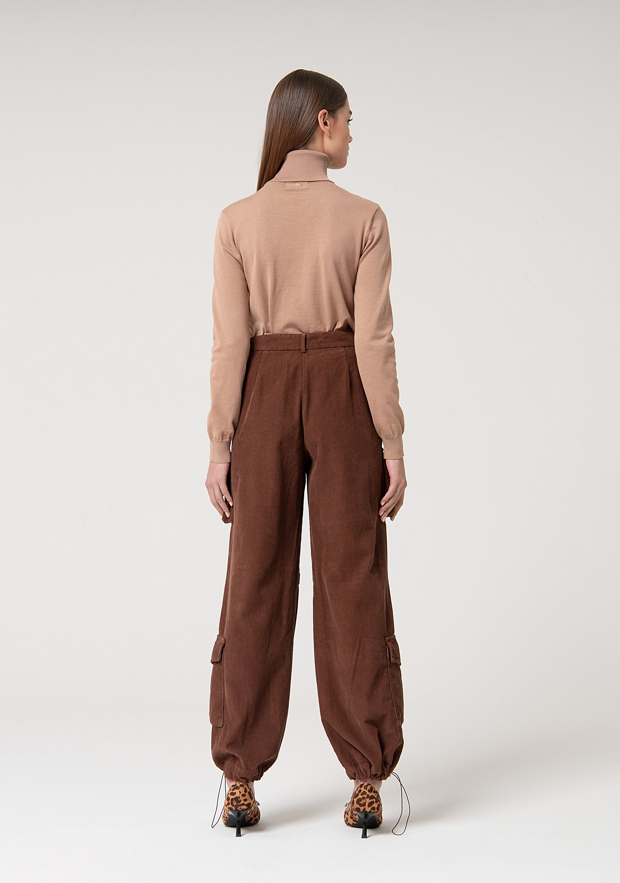Pantalone cargo in velluto a coste FS24WVC003W75101-091 Fracomina