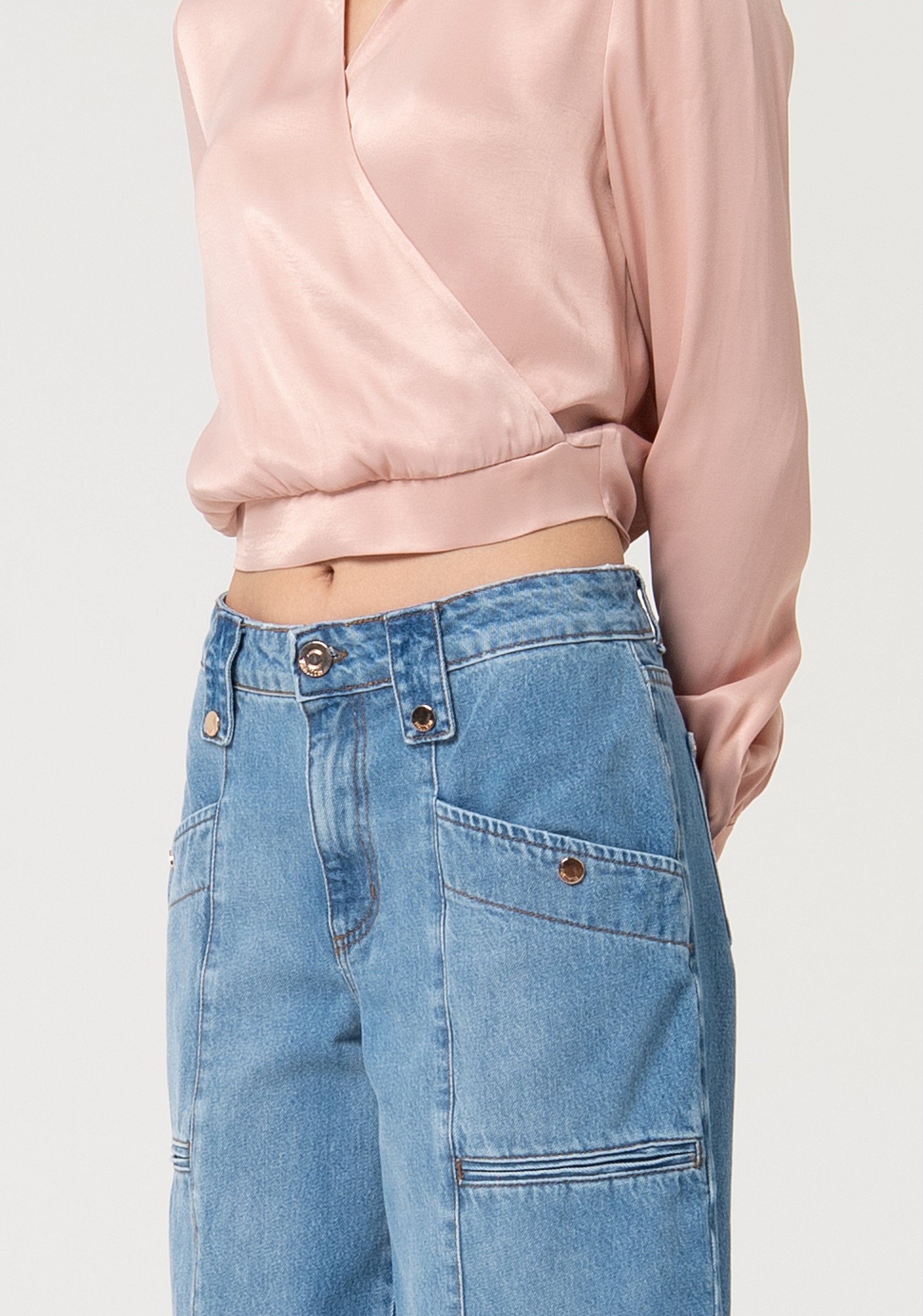 Jeans carrot in denim con lavaggio vintage FS24WVD001D40093-378 Fracomina