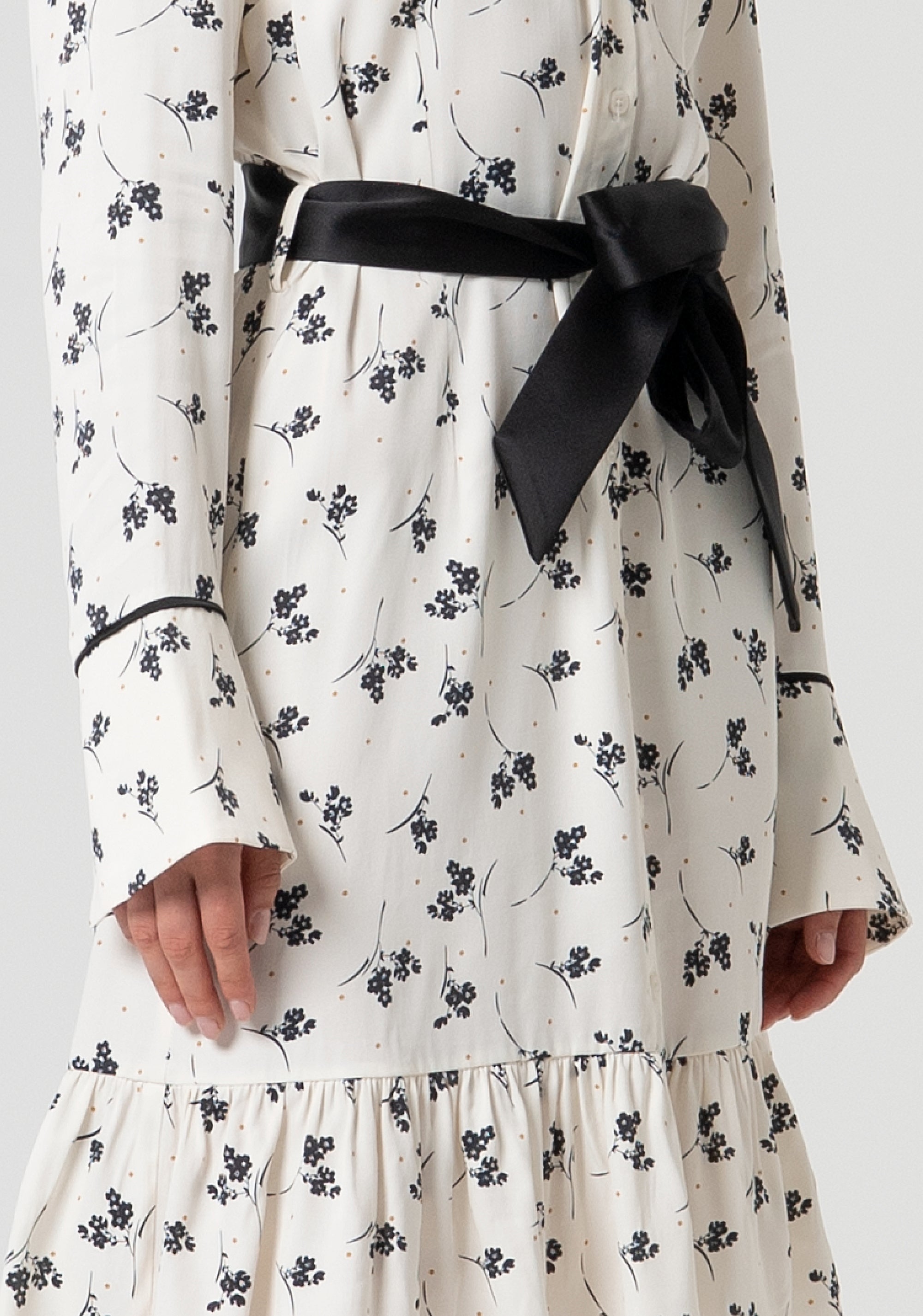 Abito chemisier regular midi in fantasia floreale FS25SD1012W732T8-324 Fracomina