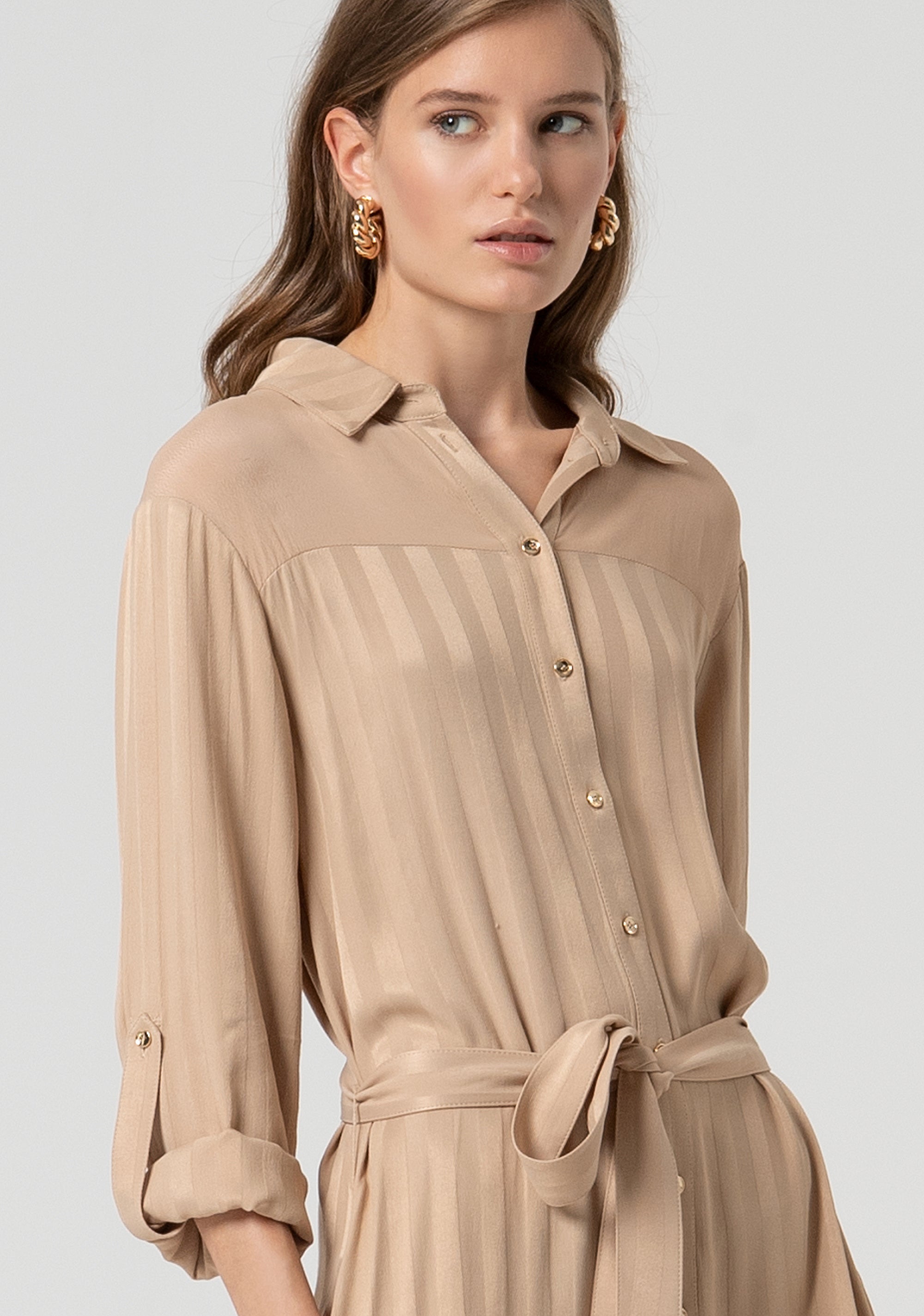 Abito chemisier regular midi in viscosa FS25SD3002W413N8-050 Fracomina