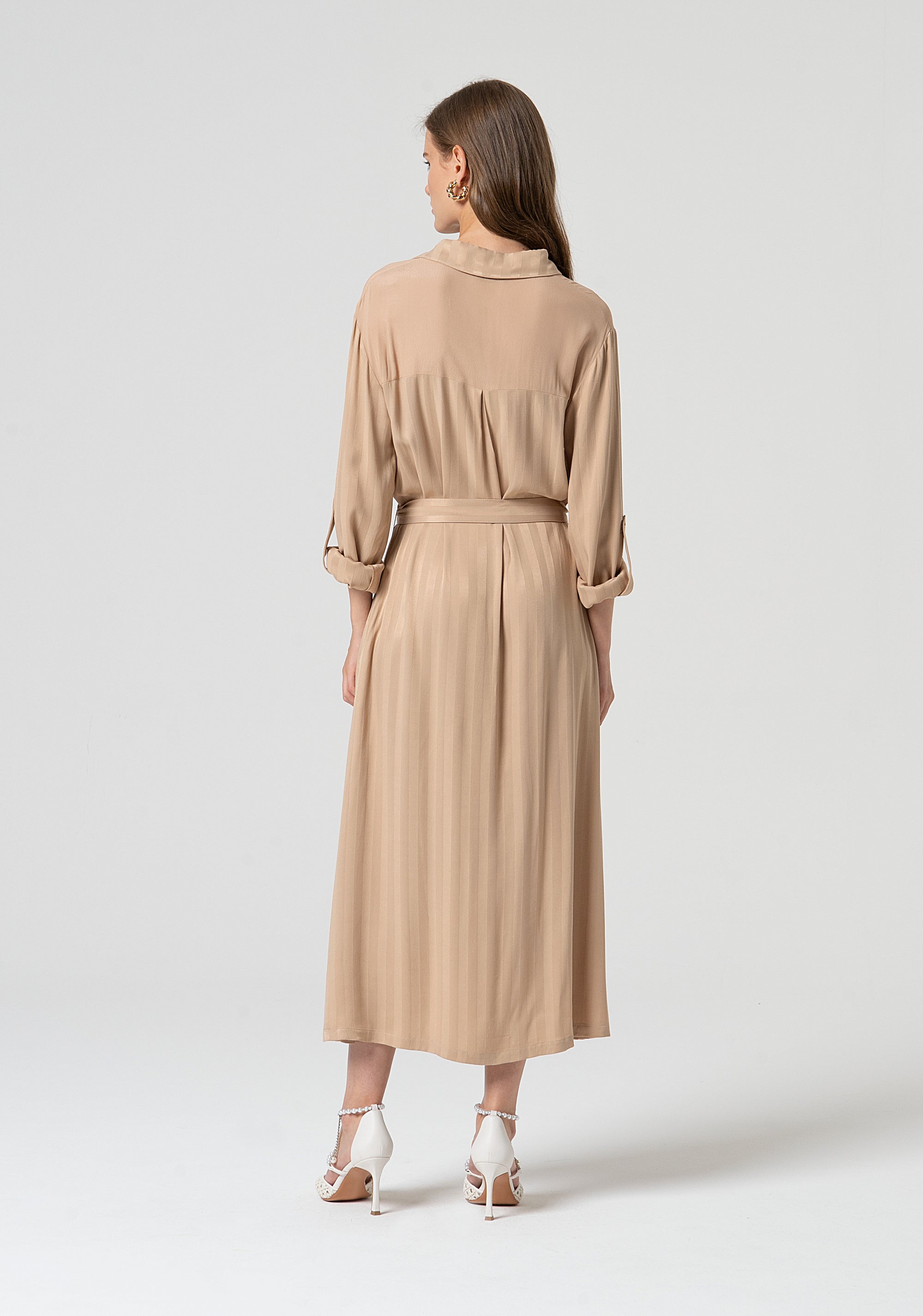 Abito chemisier regular midi in viscosa FS25SD3002W413N8-050 Fracomina