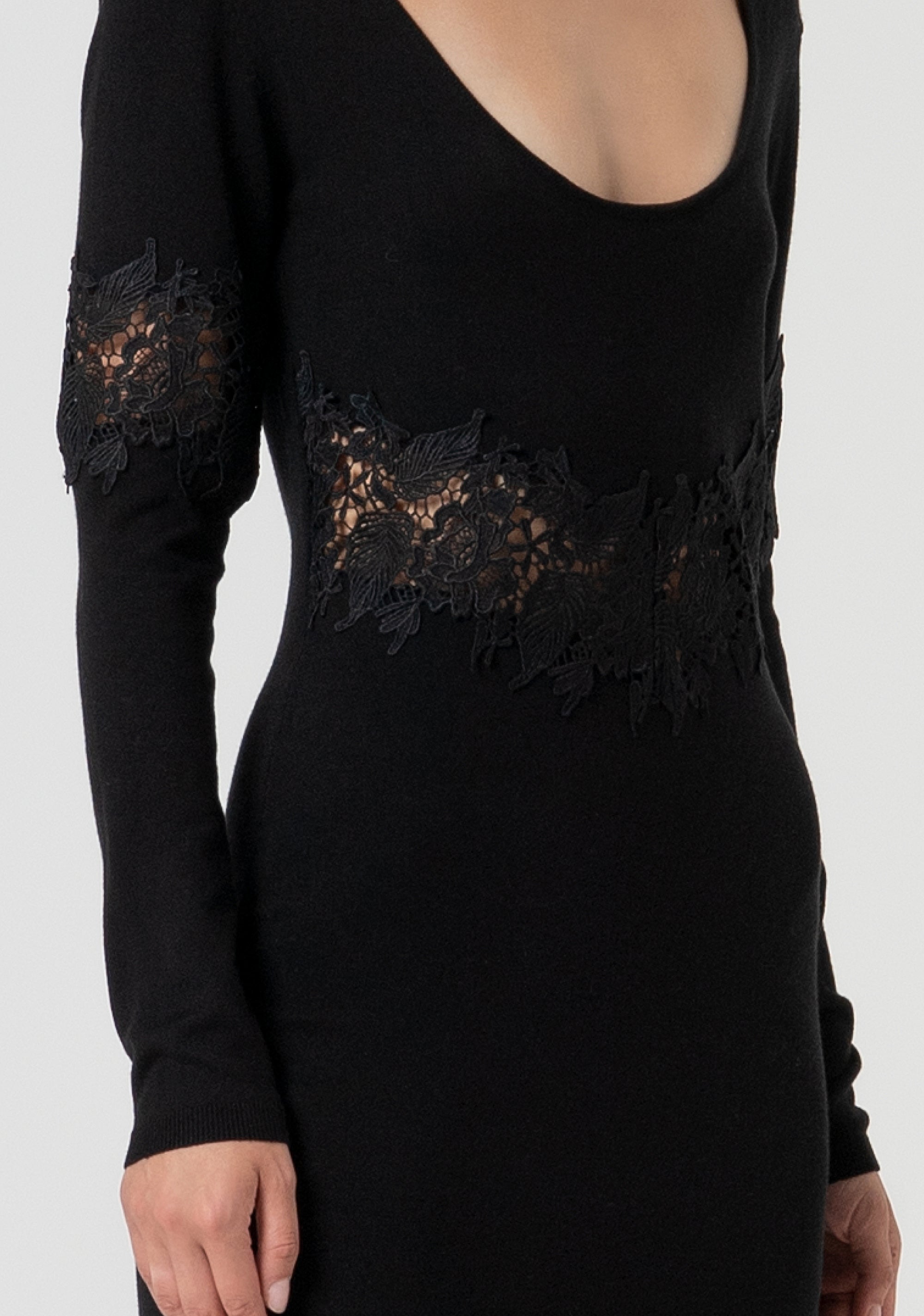 Abito slim midi in maglia FS25SD5001K55101-053 Fracomina
