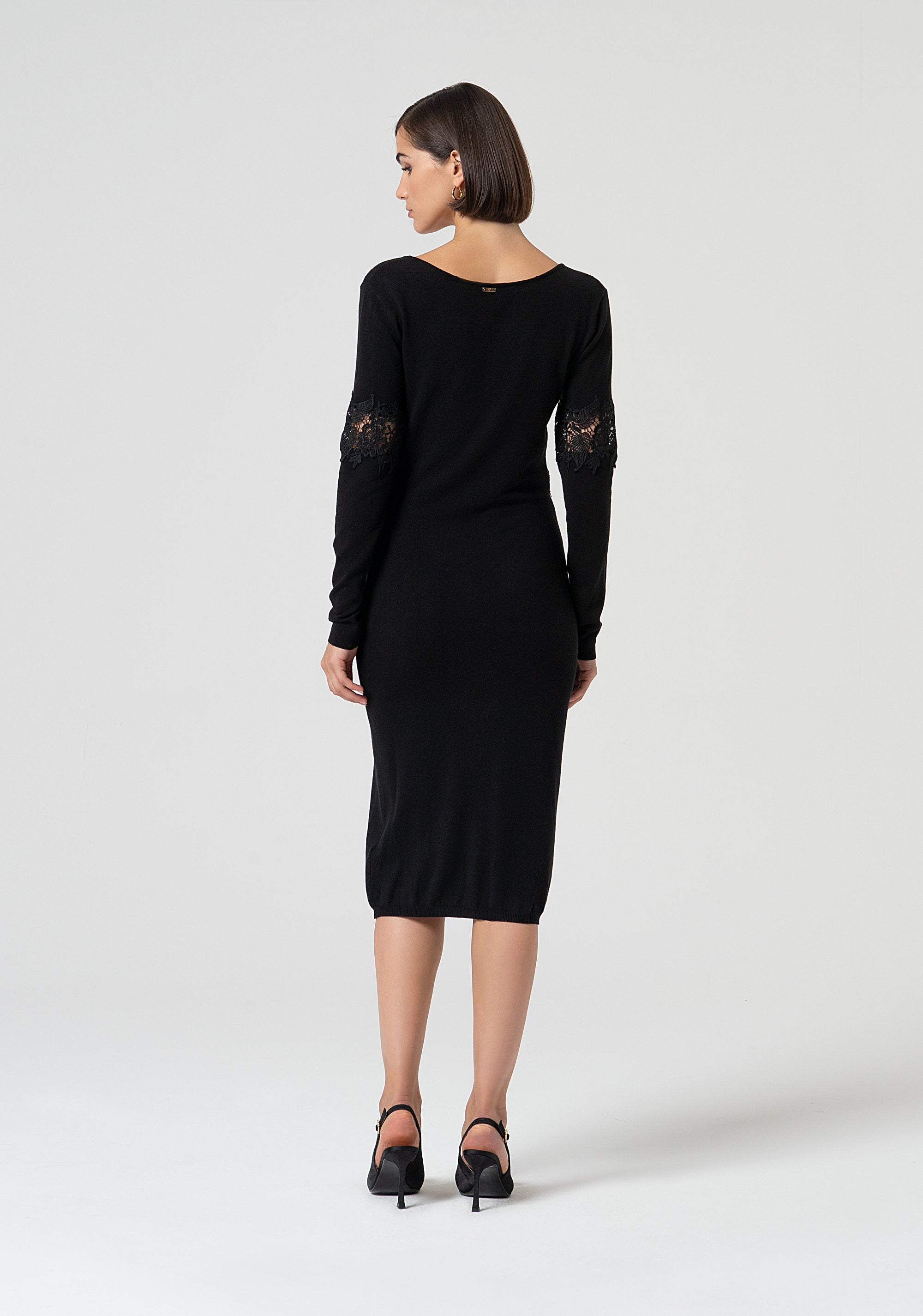 Abito slim midi in maglia FS25SD5001K55101-053 Fracomina