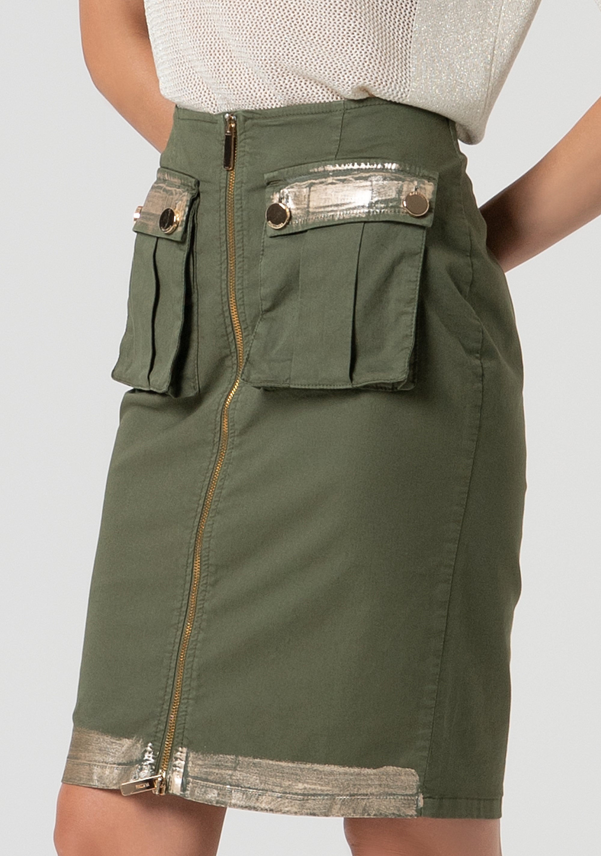 Gonna cargo mini con zip centrale FS25SG1003W52301-206 Fracomina