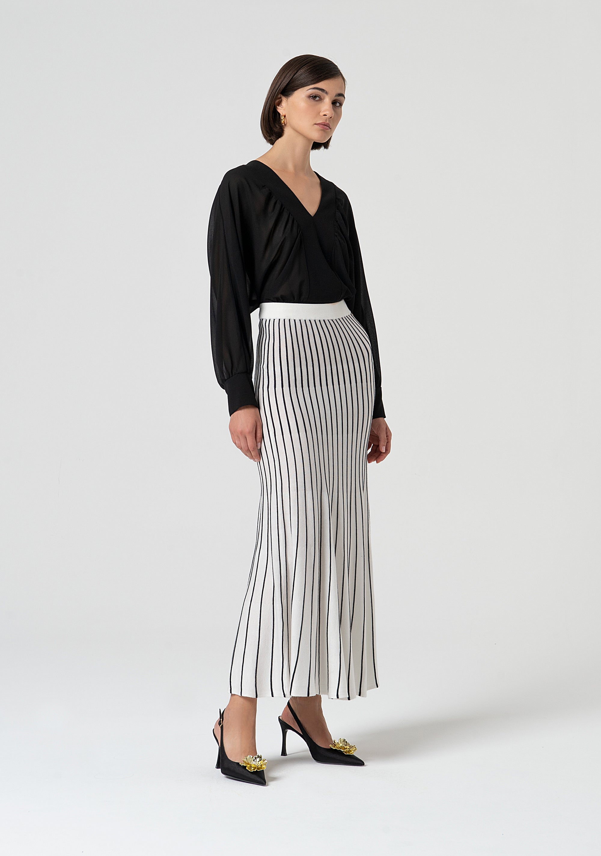 Gonna svasata lunga in maglia FS25SG4001K501N8-324 Fracomina