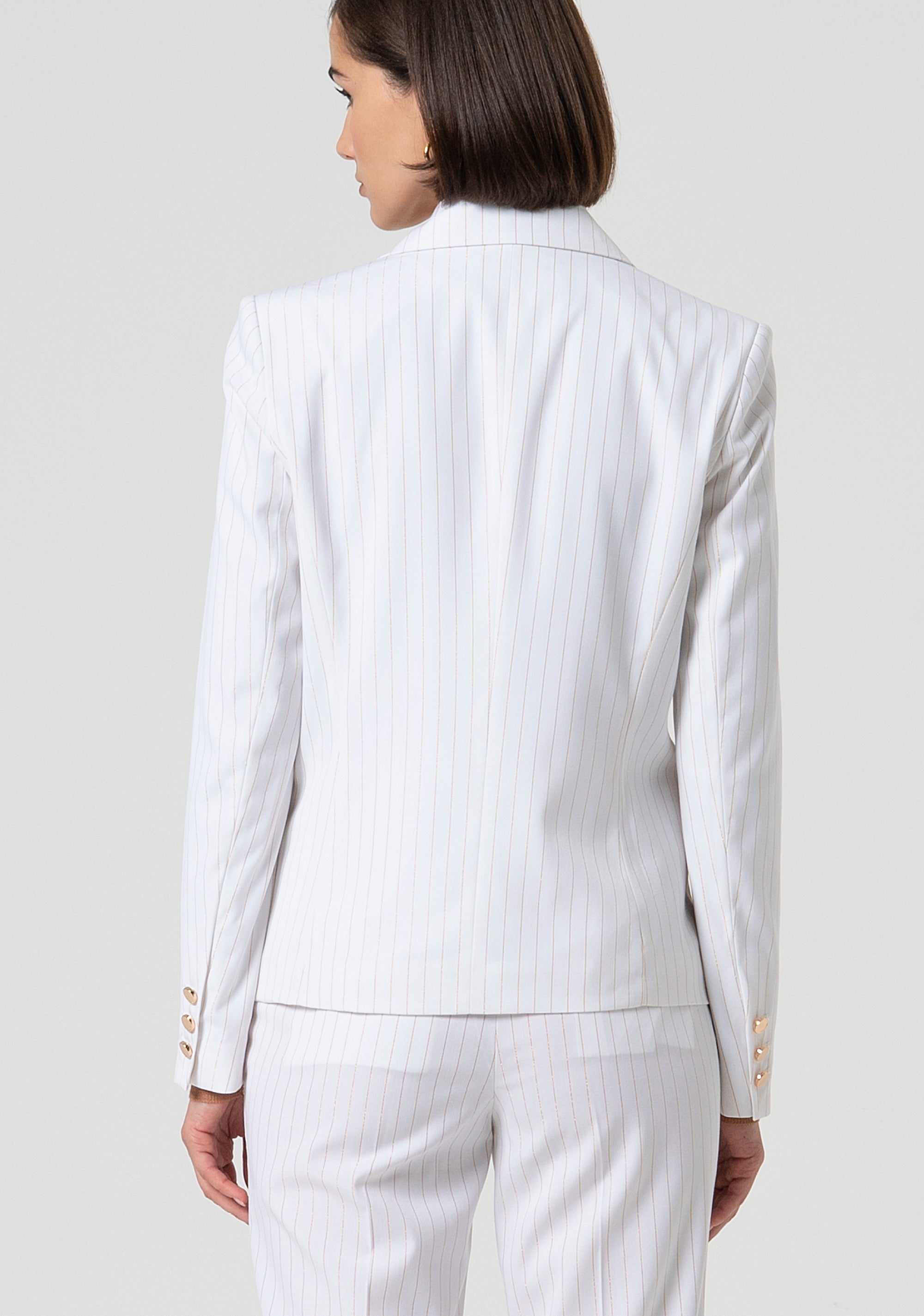 Blazer regular monopetto gessato con lana FS25SJ2004W784D4-278 Fracomina