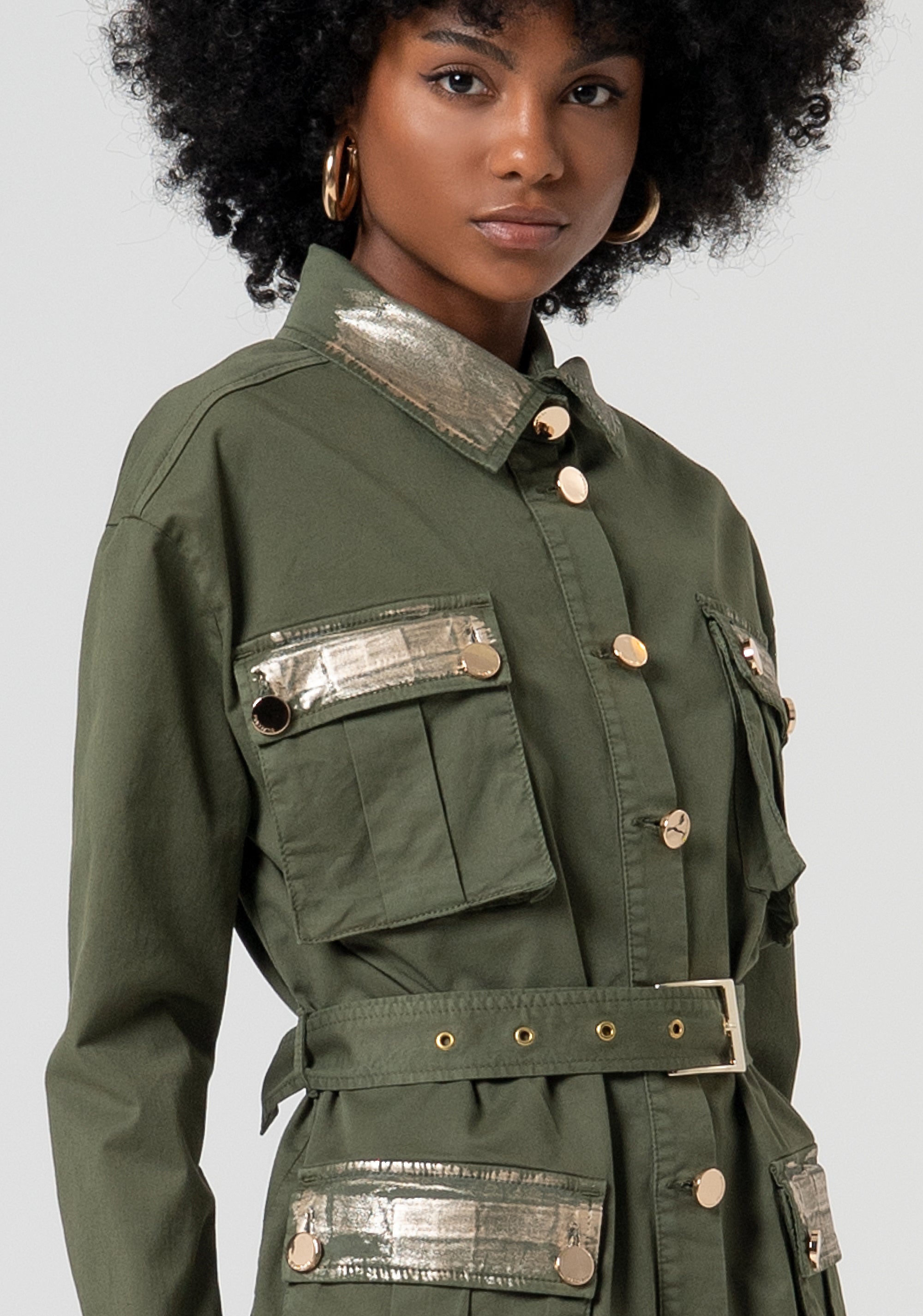 Giacca regular modello Sahariana FS25SJ3009W52301-206 Fracomina