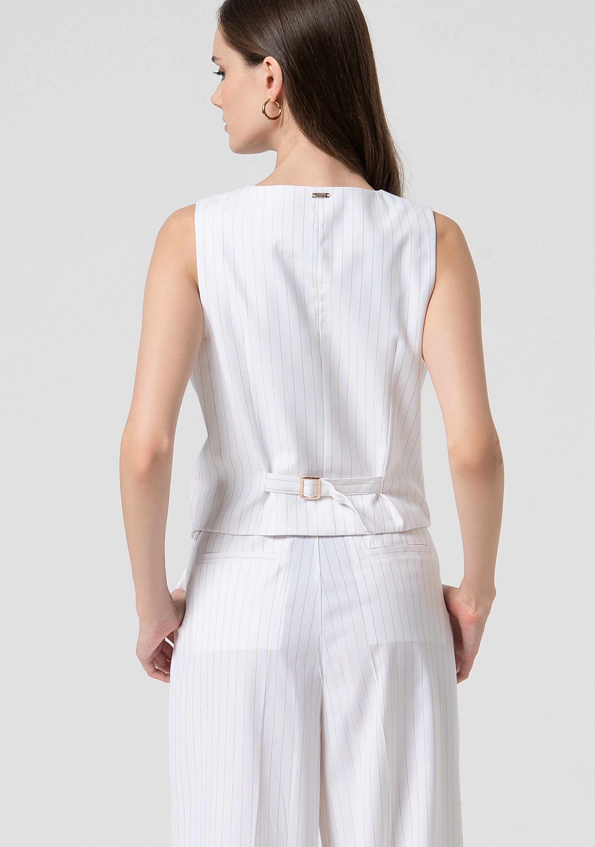 Gilet regular gessato con lana FS25SJ5005W784D4-278 Fracomina