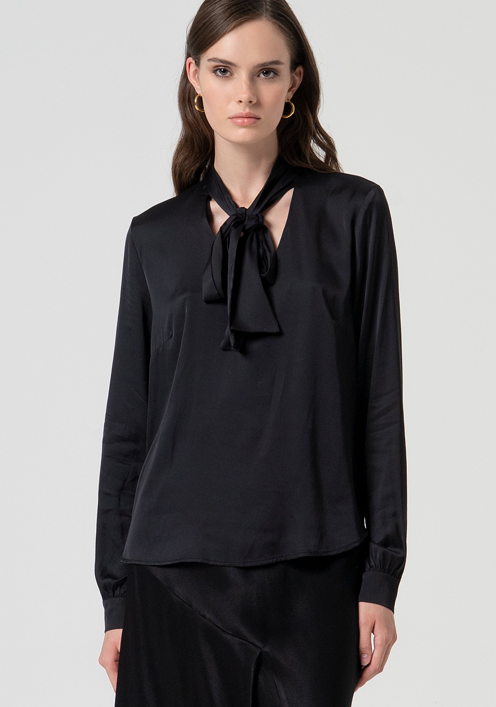 Blusa regular in raso FS25ST1001W73201-053 Fracomina