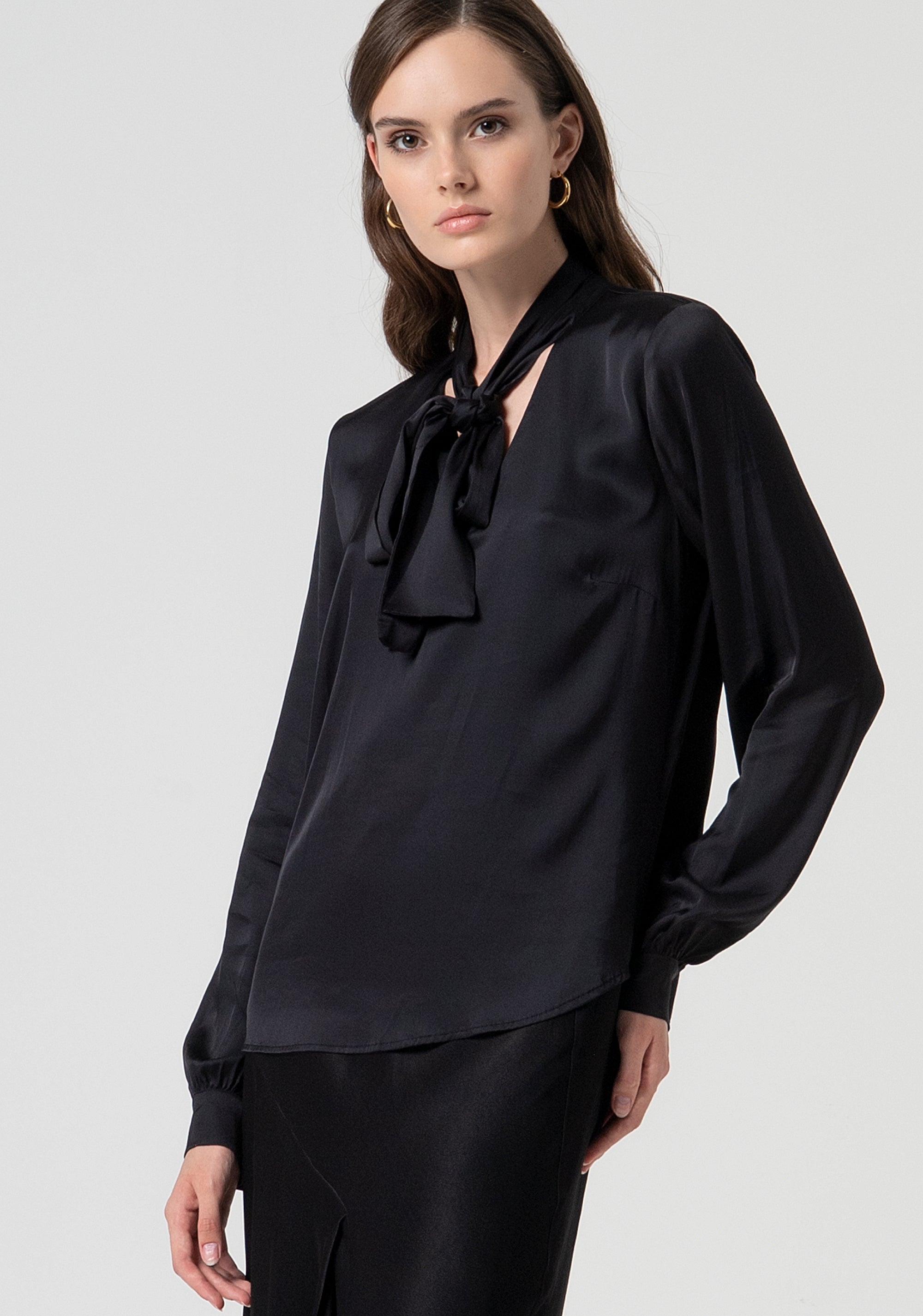 Blusa regular in raso FS25ST1001W73201-053 Fracomina