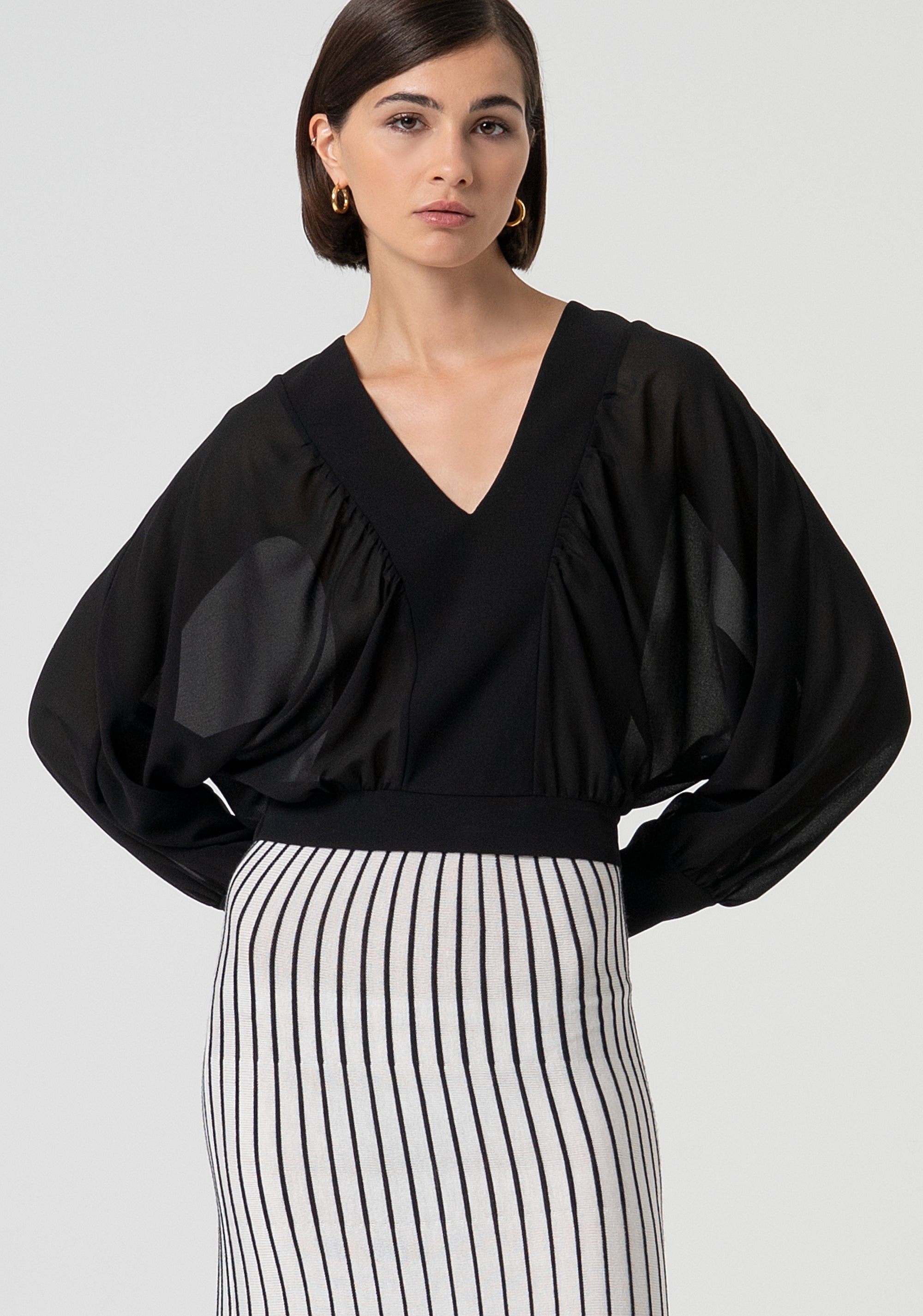 Top loose in georgette FS25ST1009W41201-053 Fracomina