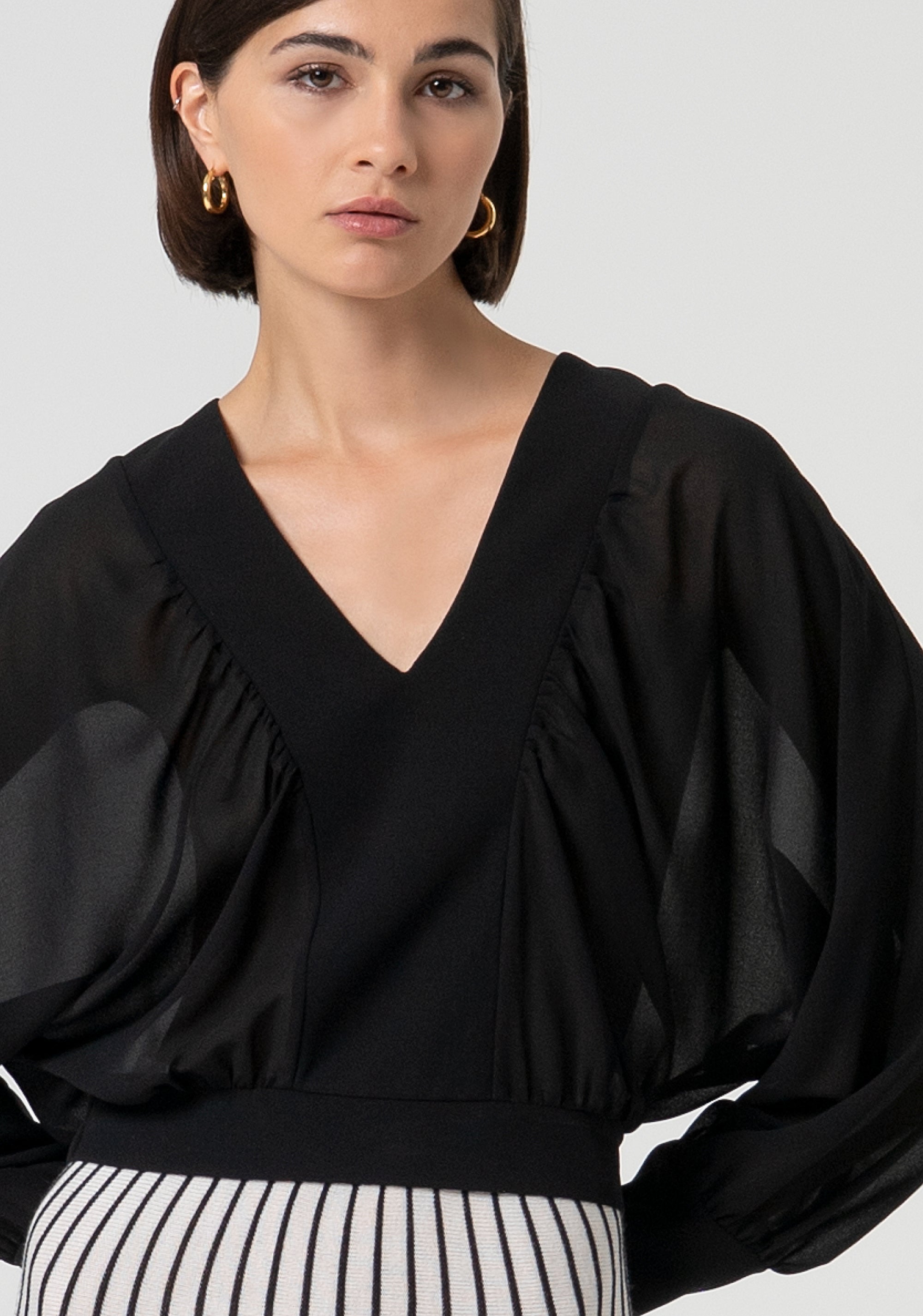 Top loose in georgette FS25ST1009W41201-053 Fracomina