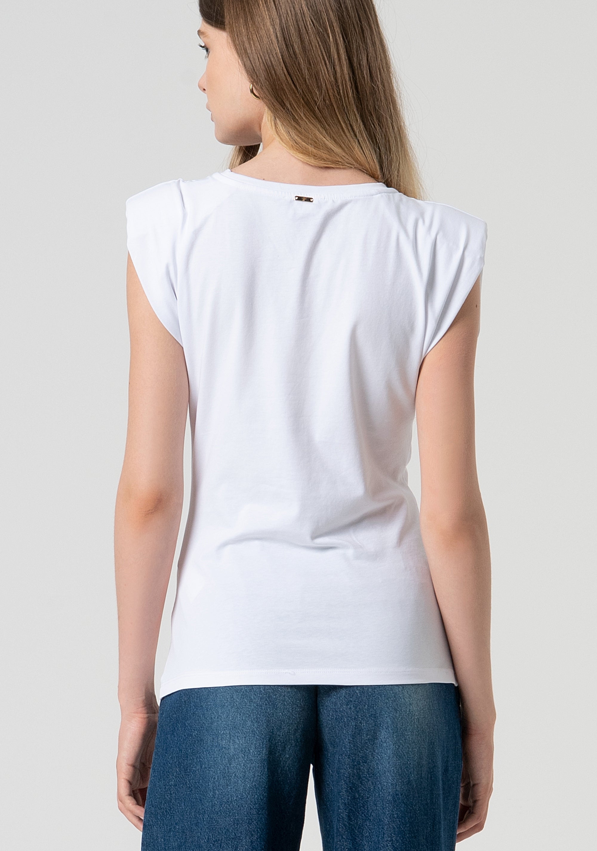 Top senza maniche in jersey di cotone FS25ST2010J401R9-278 Fracomina