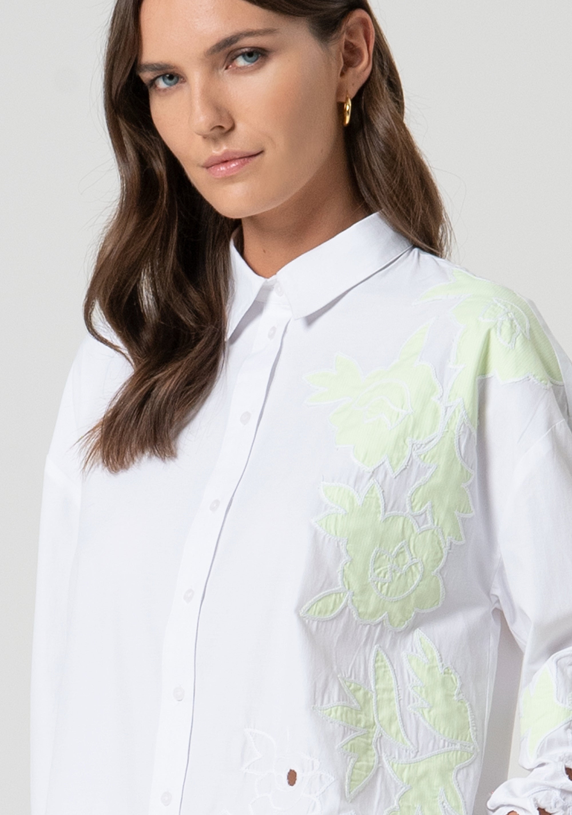 Camicia loose in pizzo San Gallo FS25ST6001W443E5-T35 Fracomina
