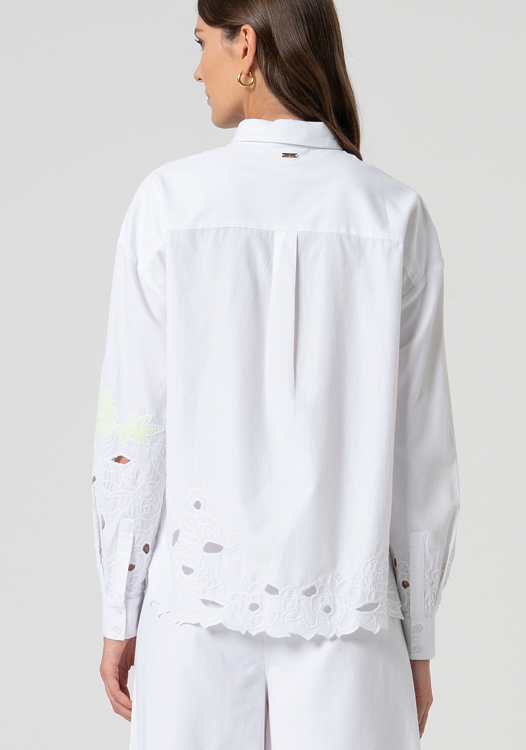 Camicia loose in pizzo San Gallo FS25ST6001W443E5-T35 Fracomina