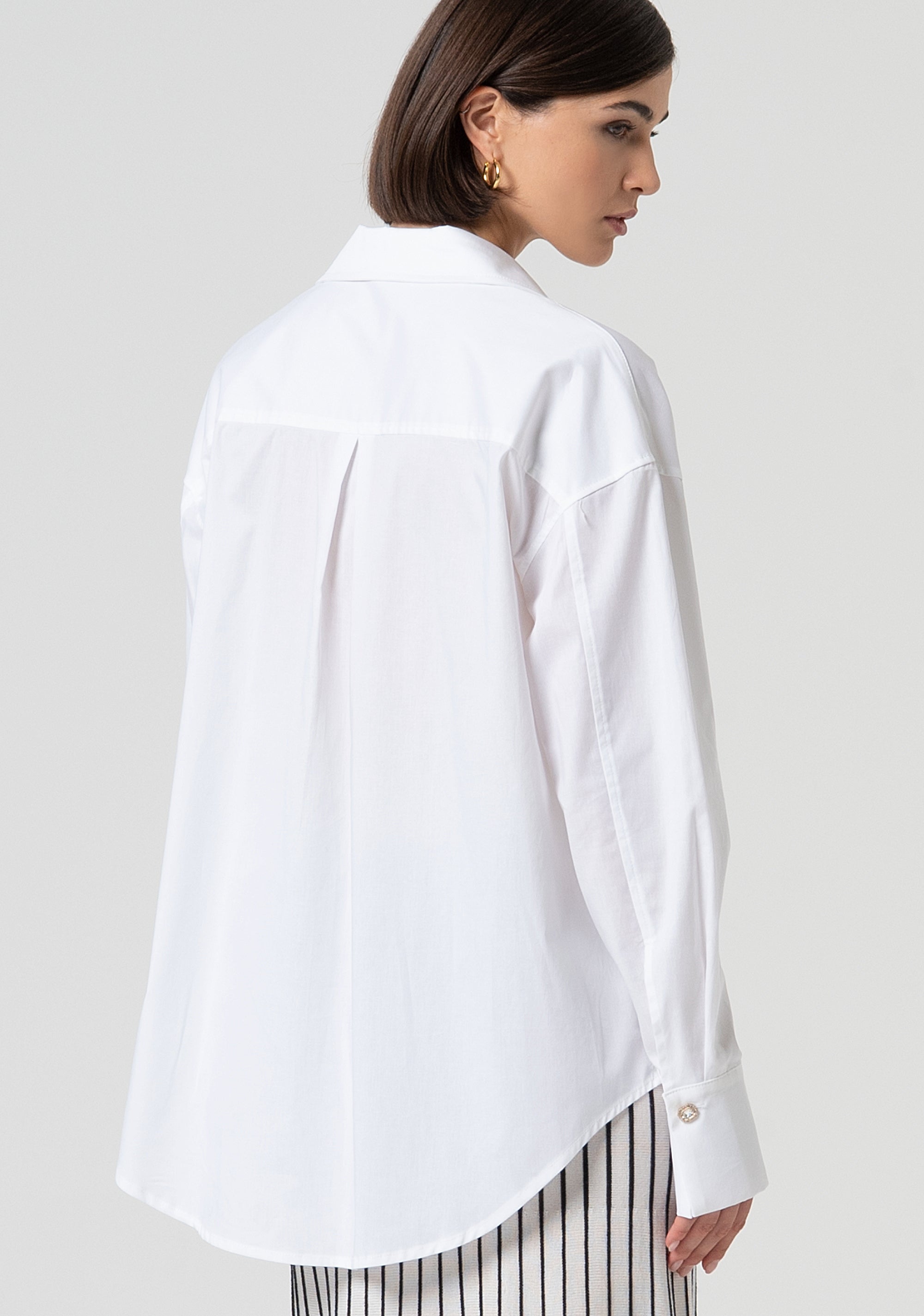 Camicia over in popeline FS25ST6013W40301-278 Fracomina