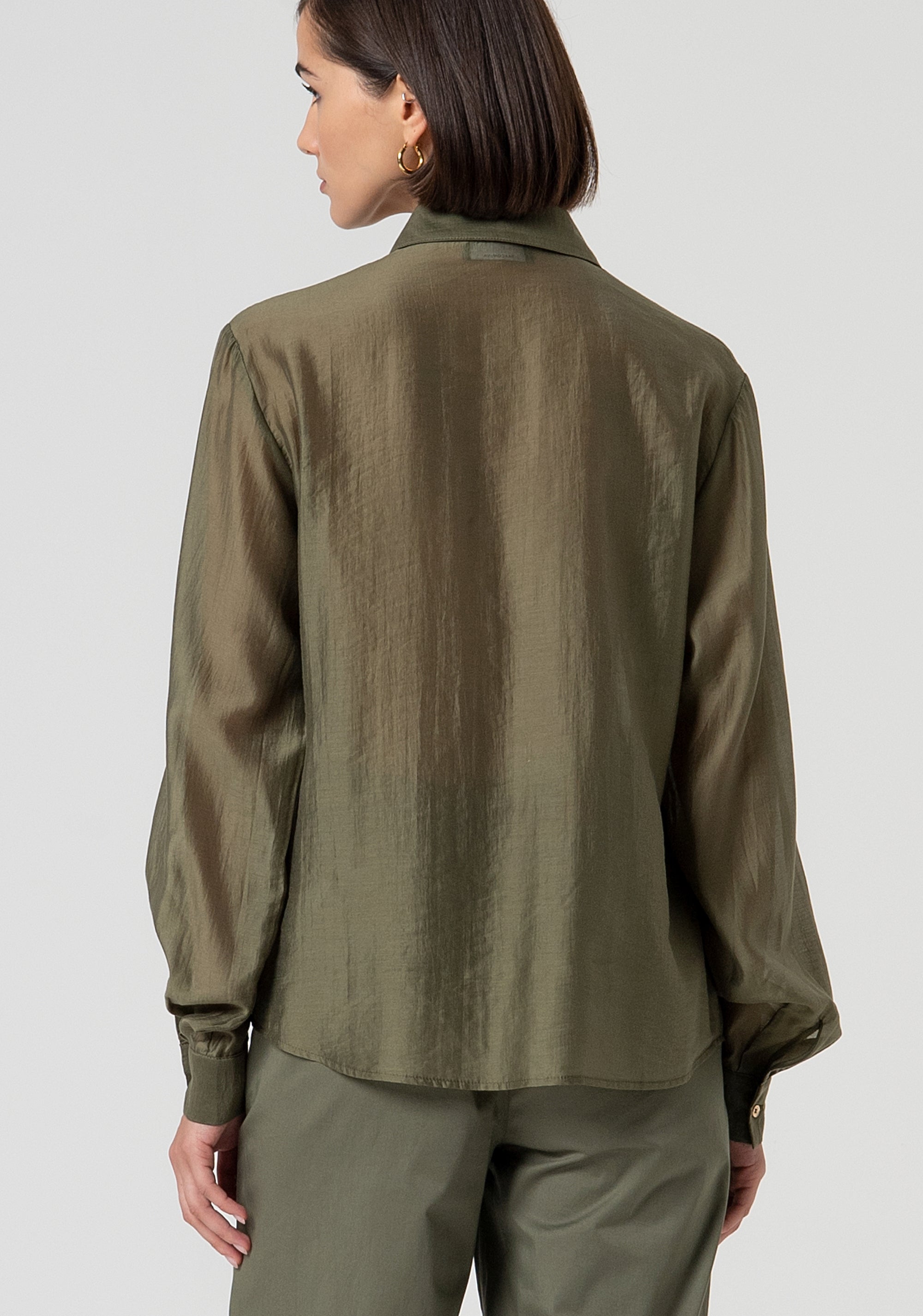 Camicia regular in tessuto lucido FS25ST6014W78501-206 Fracomina