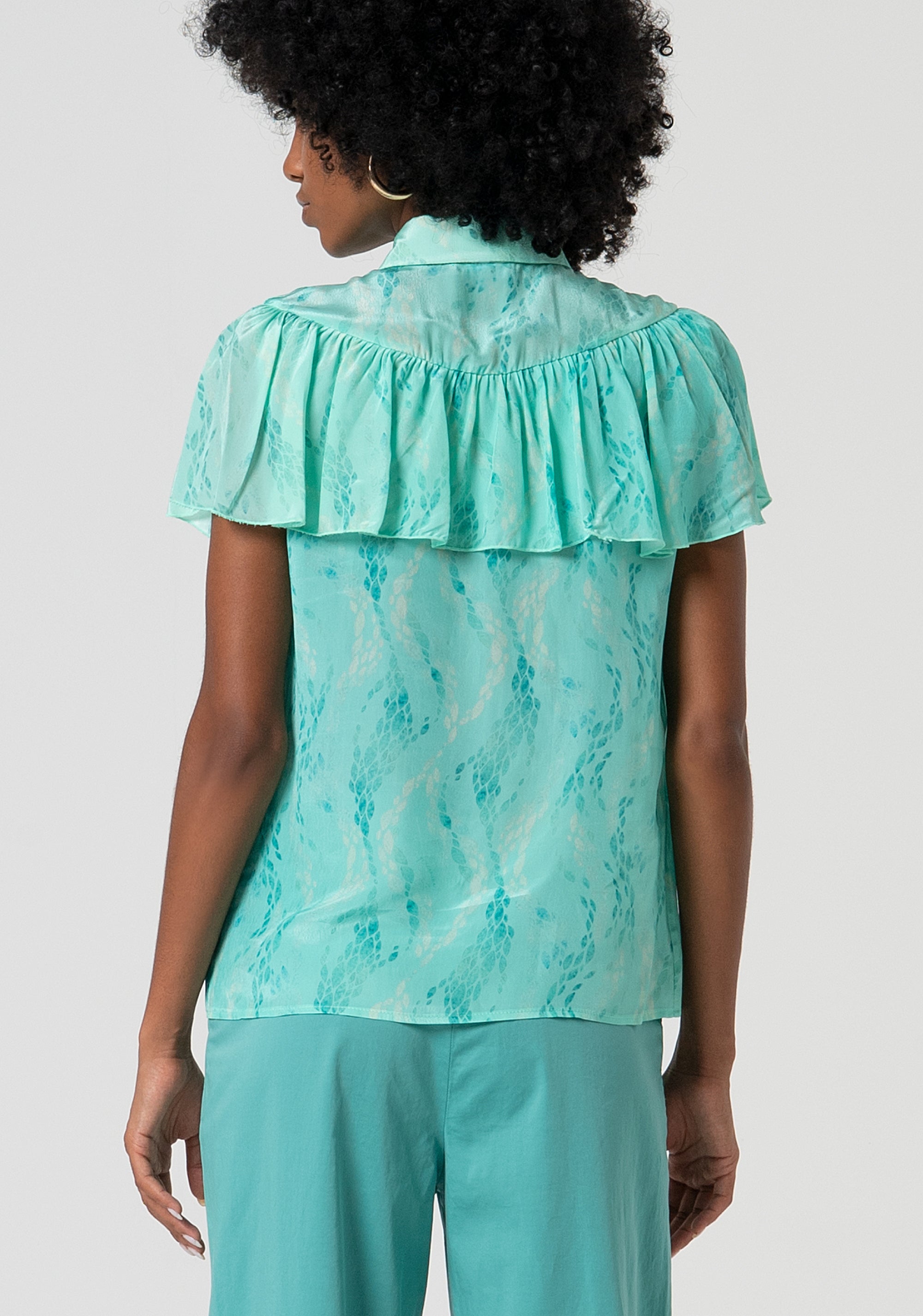 Camicia regular in fantasia astratta FS25ST6016W422J3-T27 Fracomina