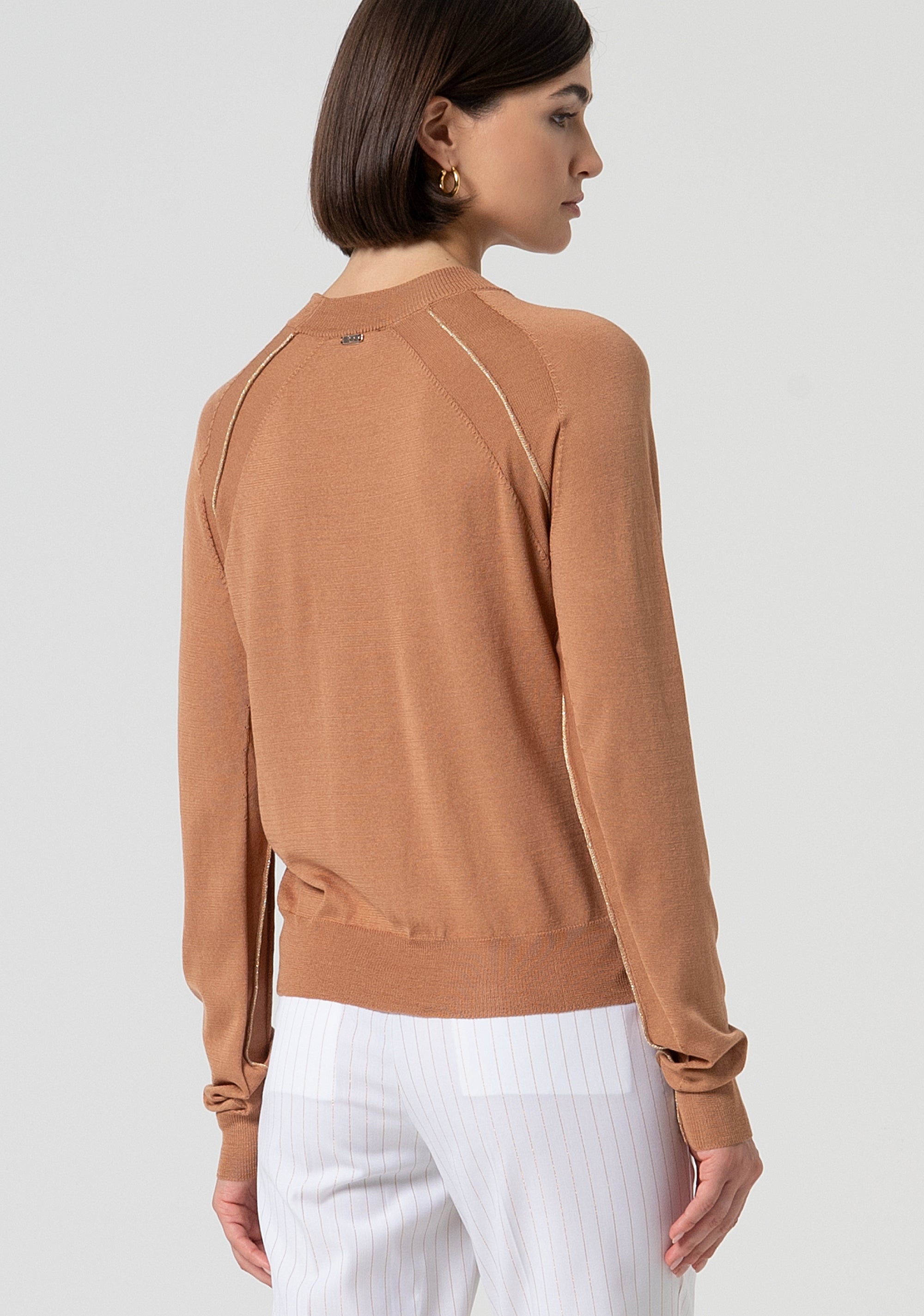 Maglia regular con profili metallici FS25ST7003K54701-E11 Fracomina