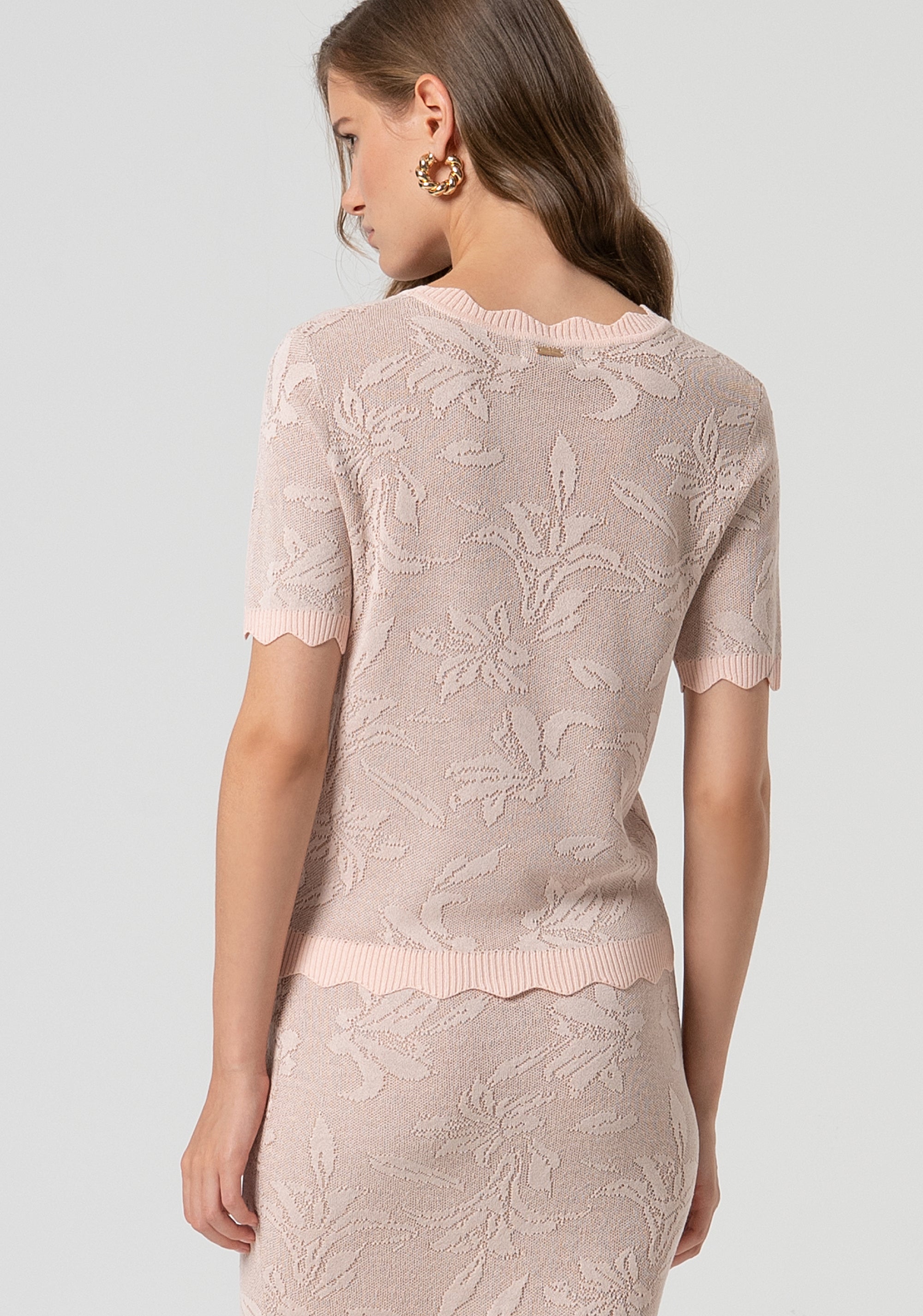 Maglia slim in jacquard FS25ST7008K410F8-226 Fracomina