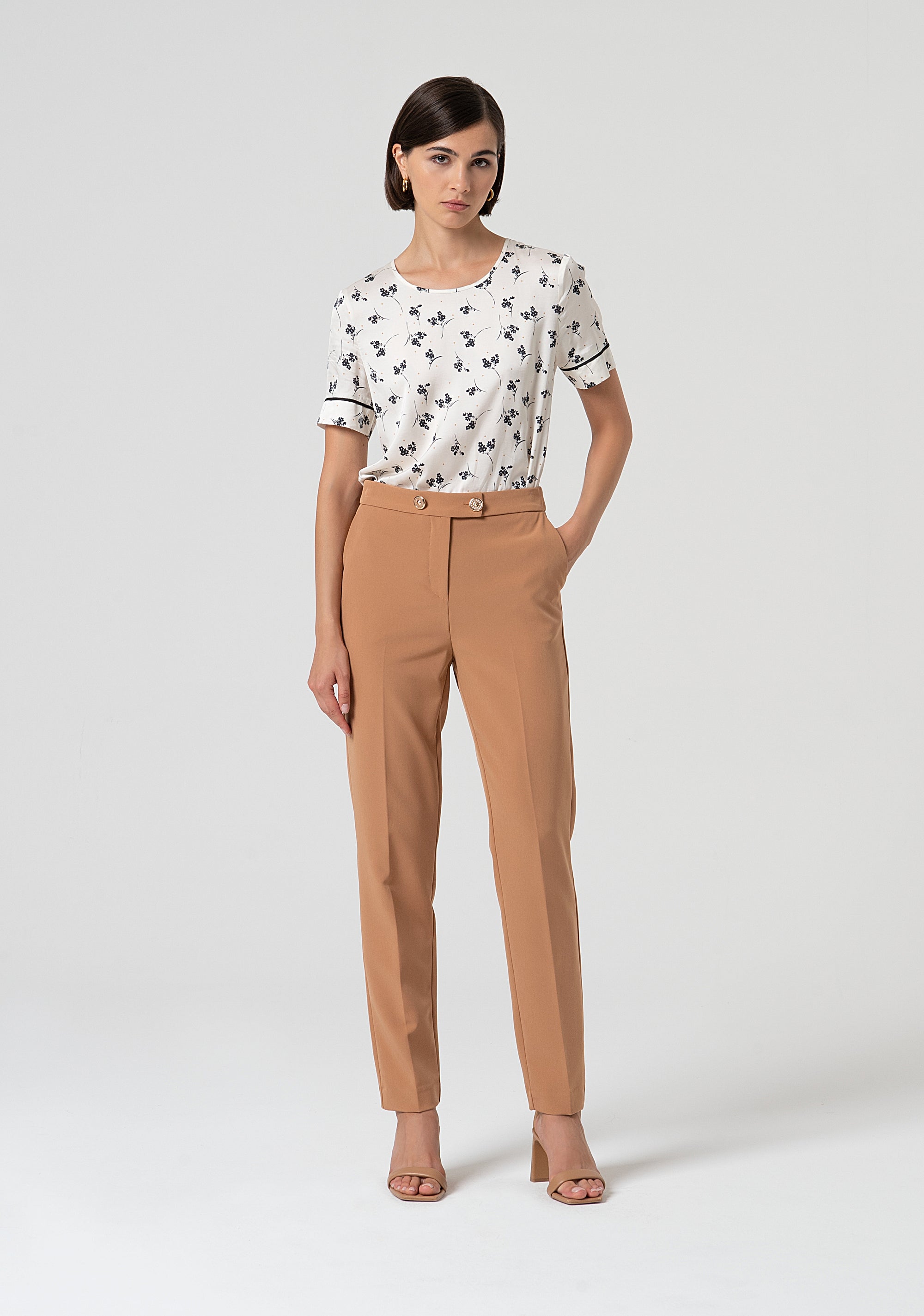 Pantalone linea dritta con vita regolare FS25SV2002W42901-E11 Fracomina
