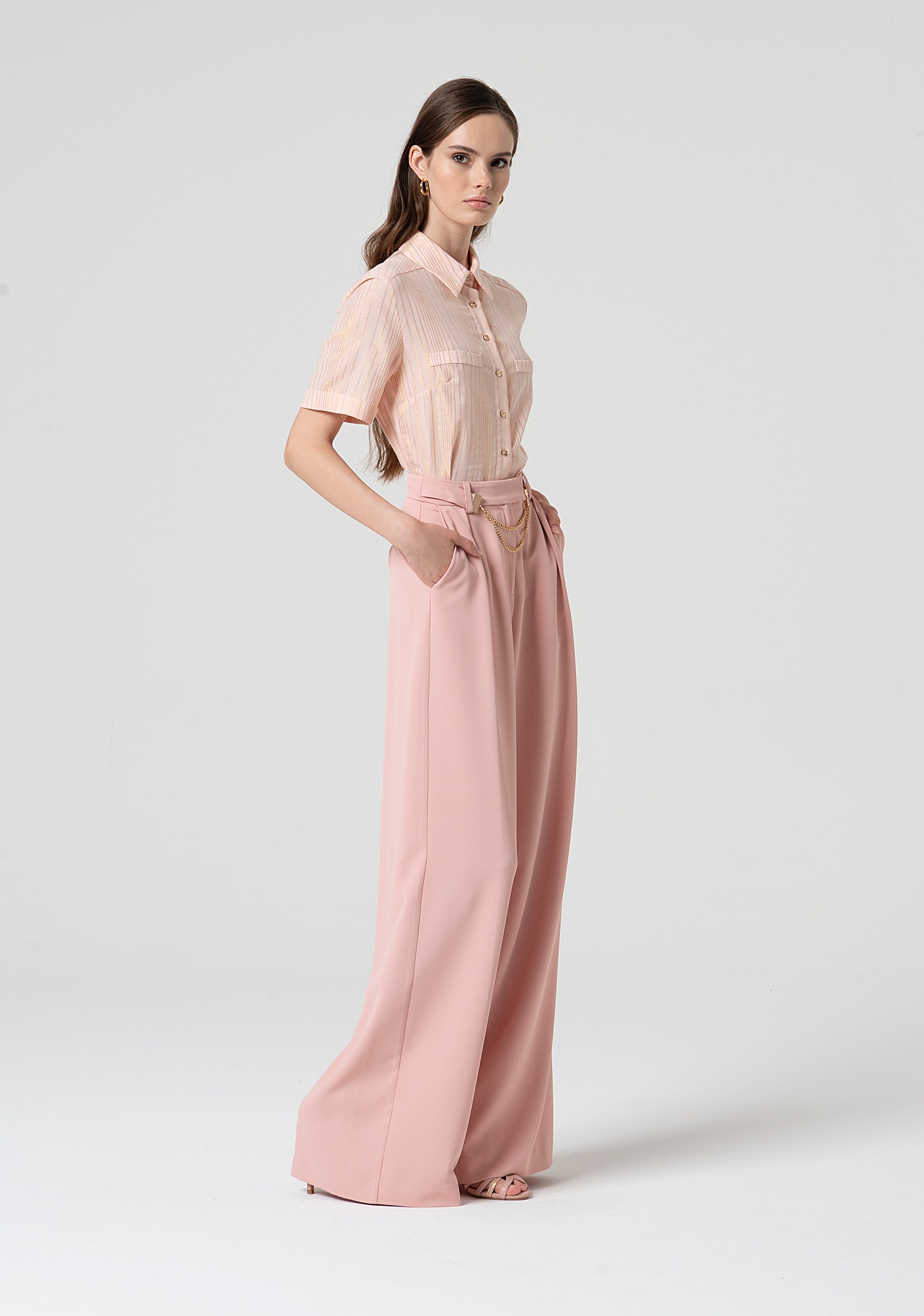 Pantalone a palazzo con vita alta FS25SV3002W47601-226 Fracomina