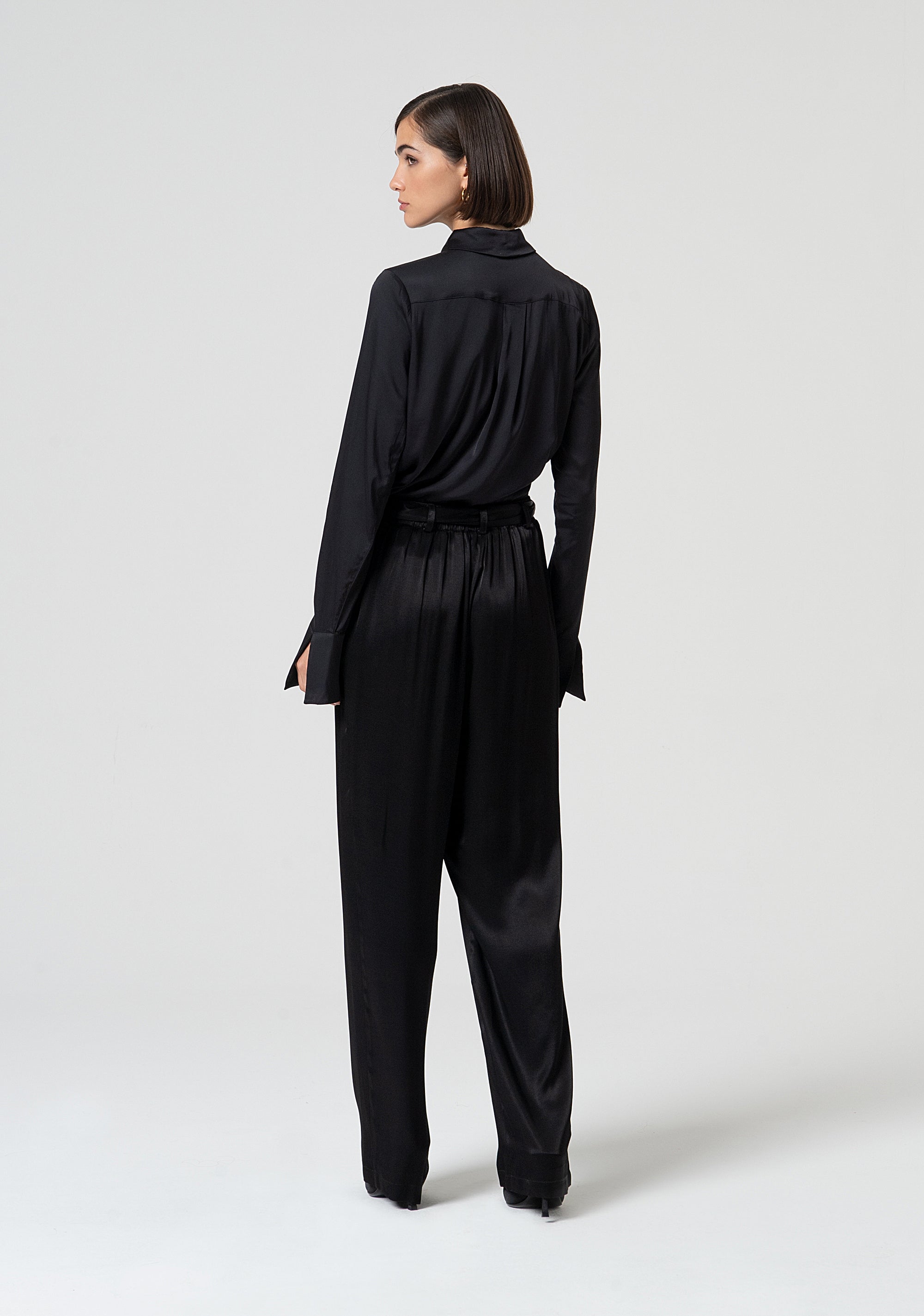Pantalone a palazzo in raso FS25SV3003W73201-053 Fracomina