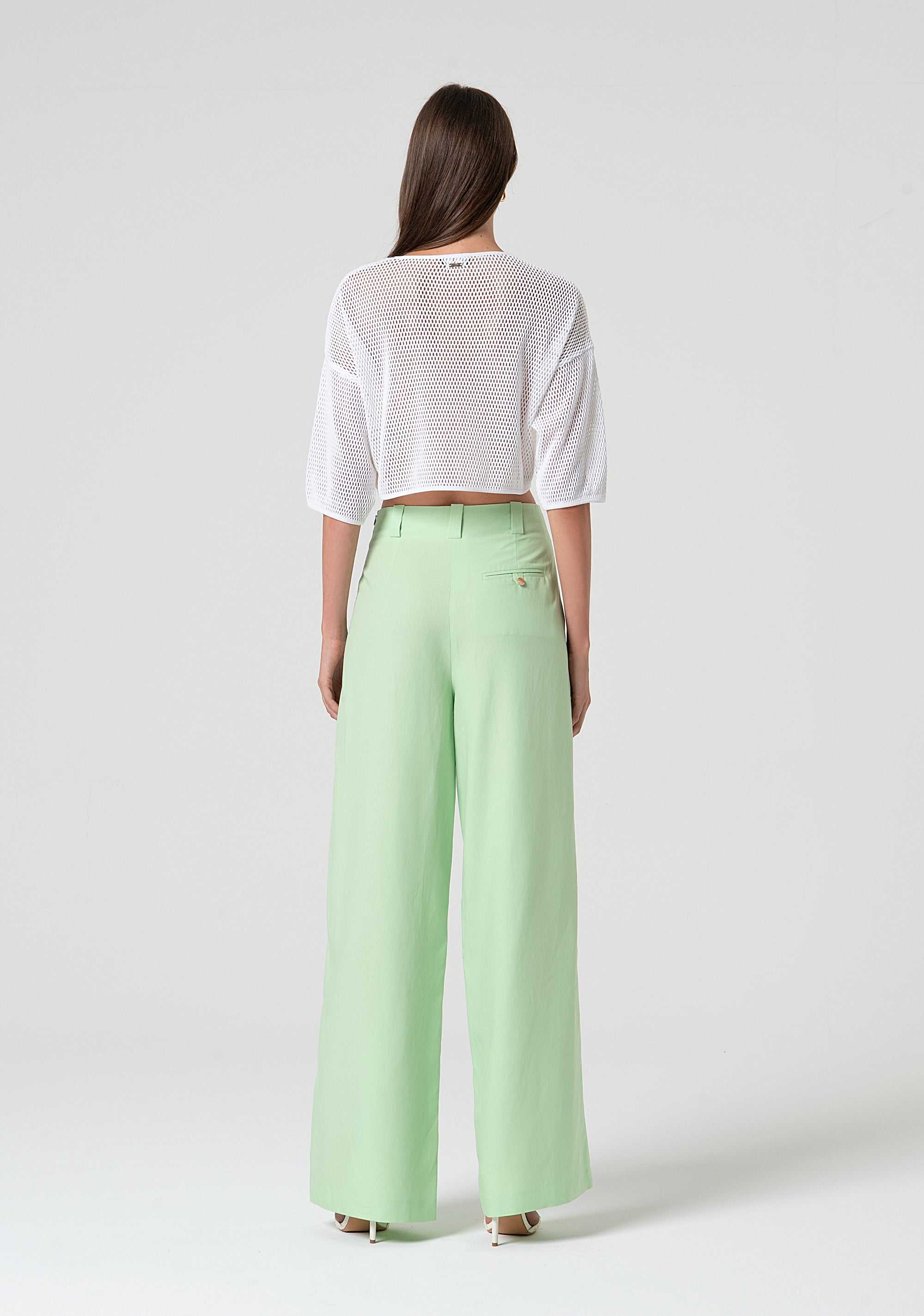 Pantalone a palazzo con vita alta FS25SV3005W70901-506 Fracomina