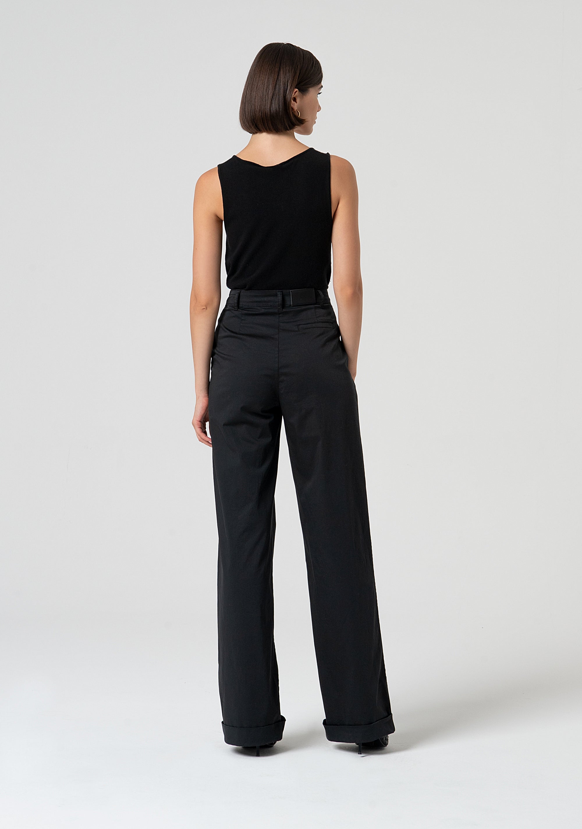 Pantalone a palazzo a vita alta FS25SV3006W70201-053 Fracomina