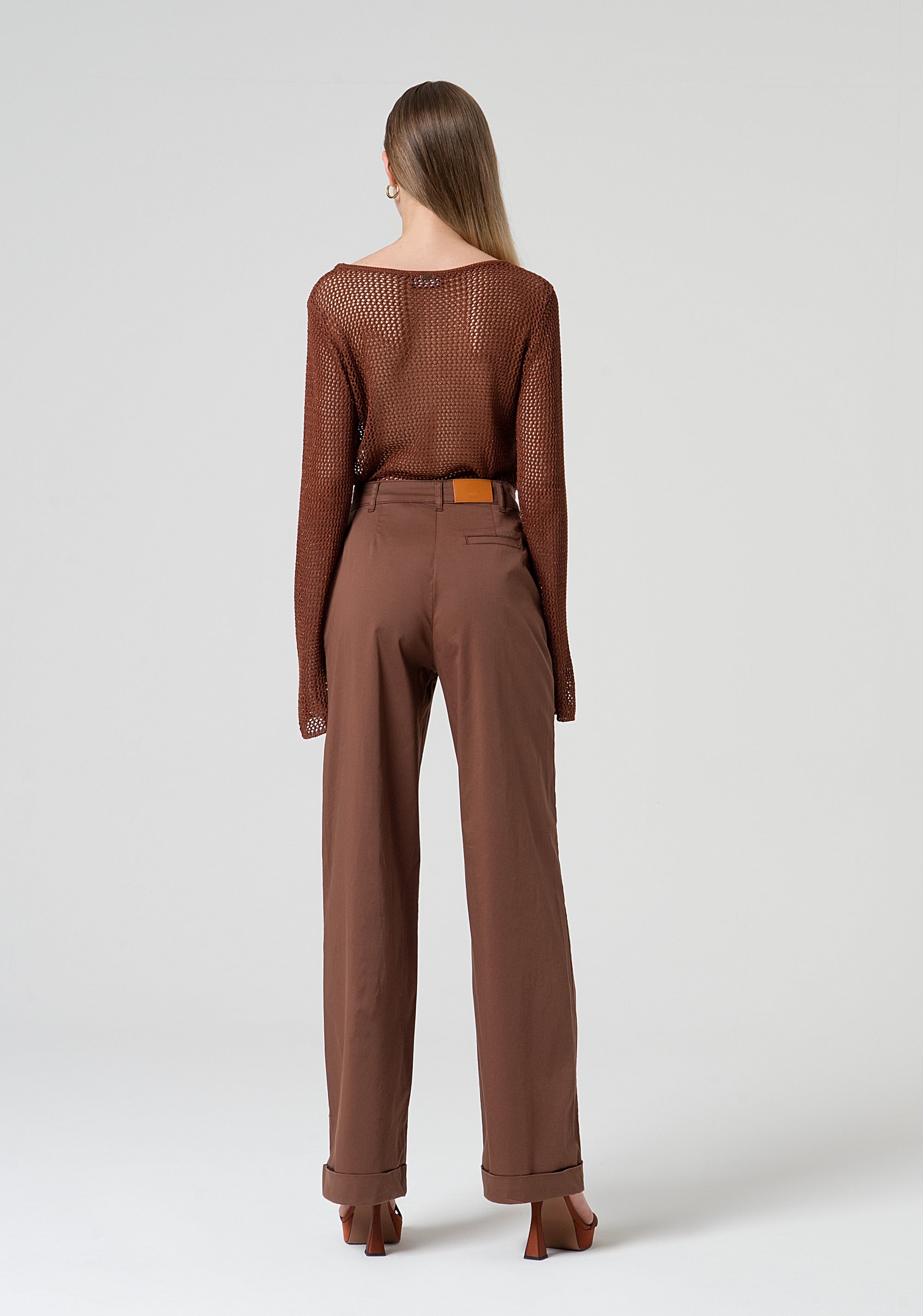 Pantalone a palazzo a vita alta FS25SV3006W70201-T28 Fracomina