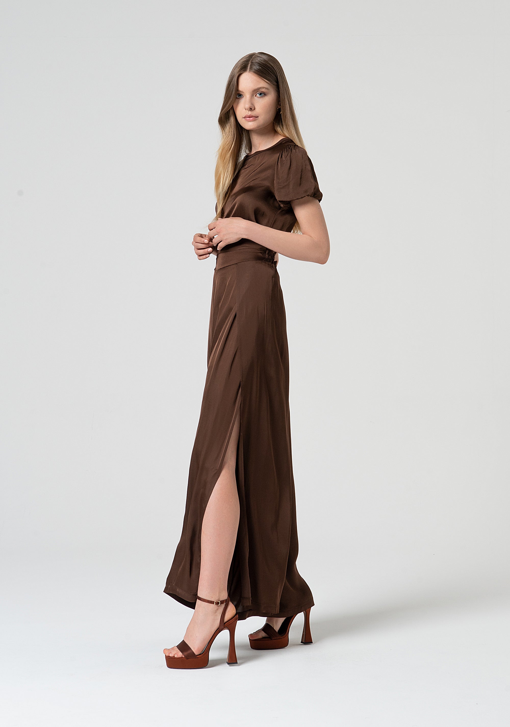 Pantalone a palazzo in viscosa FS25SV3014W45101-T28 Fracomina