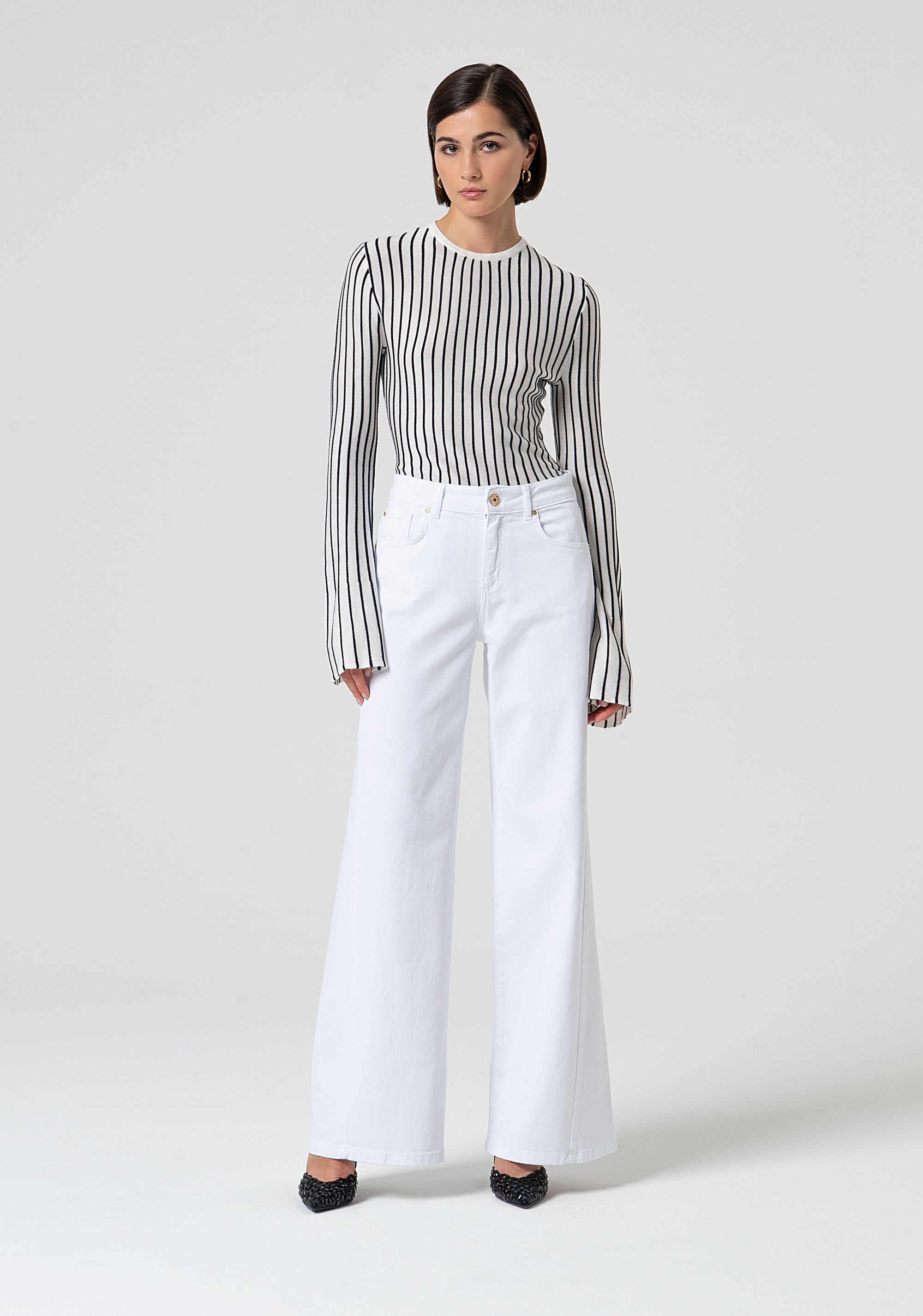 Pantalone a palazzo in bull FS25SV3016D40001-278 Fracomina