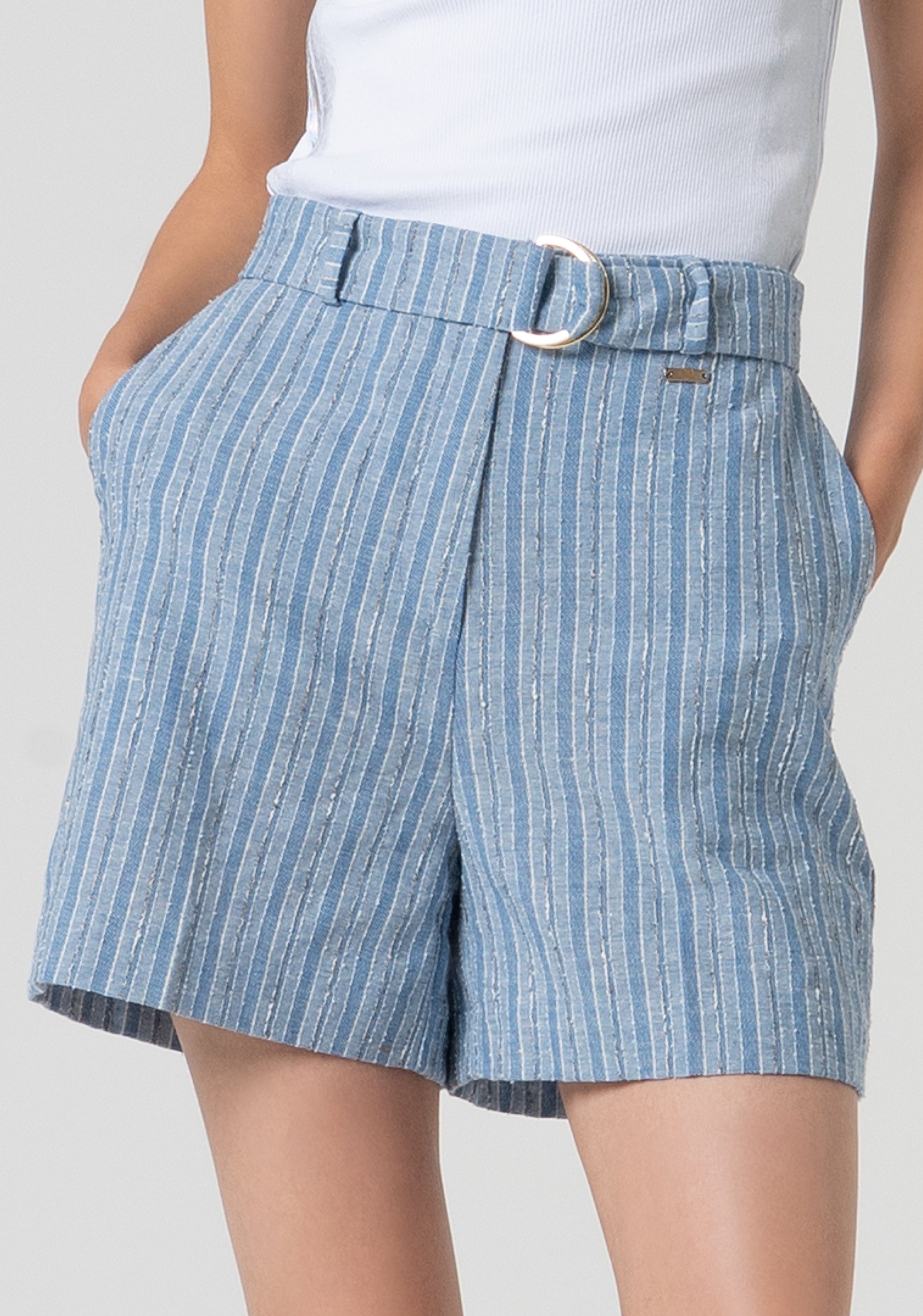 Pantaloncini regular a righe FS25SV6004W402Q6-064 Fracomina