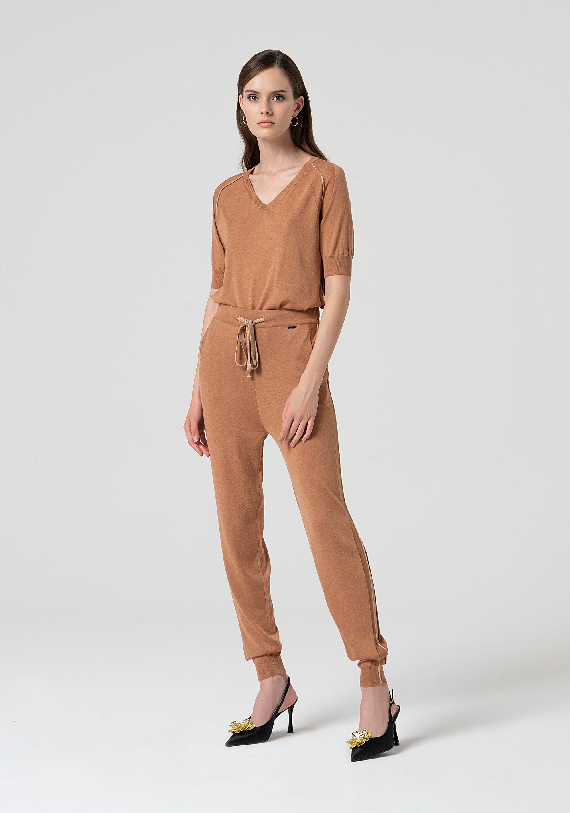 Pantalone jogger regular in maglia FS25SV7001K54701-E11 Fracomina