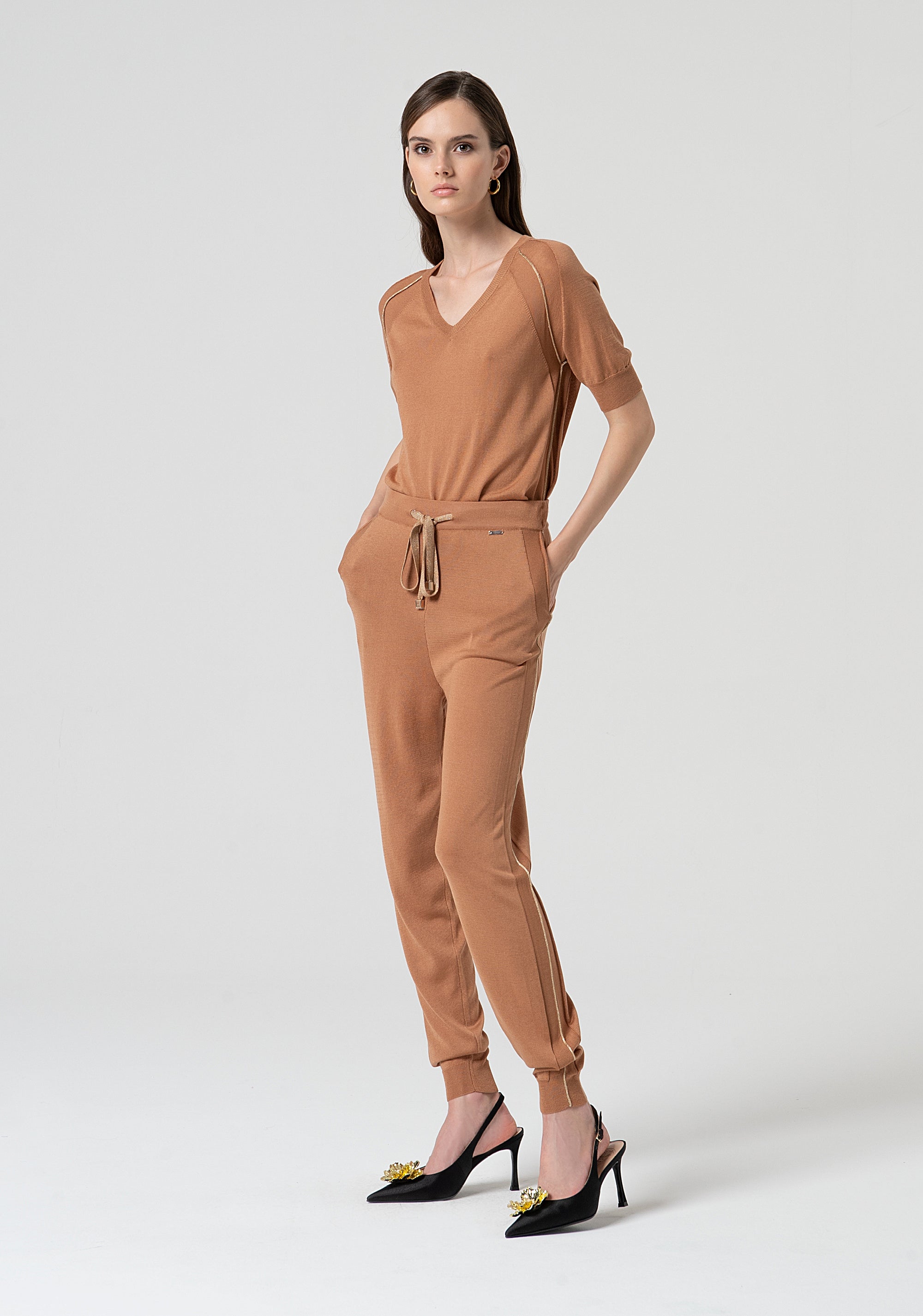 Pantalone jogger regular in maglia FS25SV7001K54701-E11 Fracomina