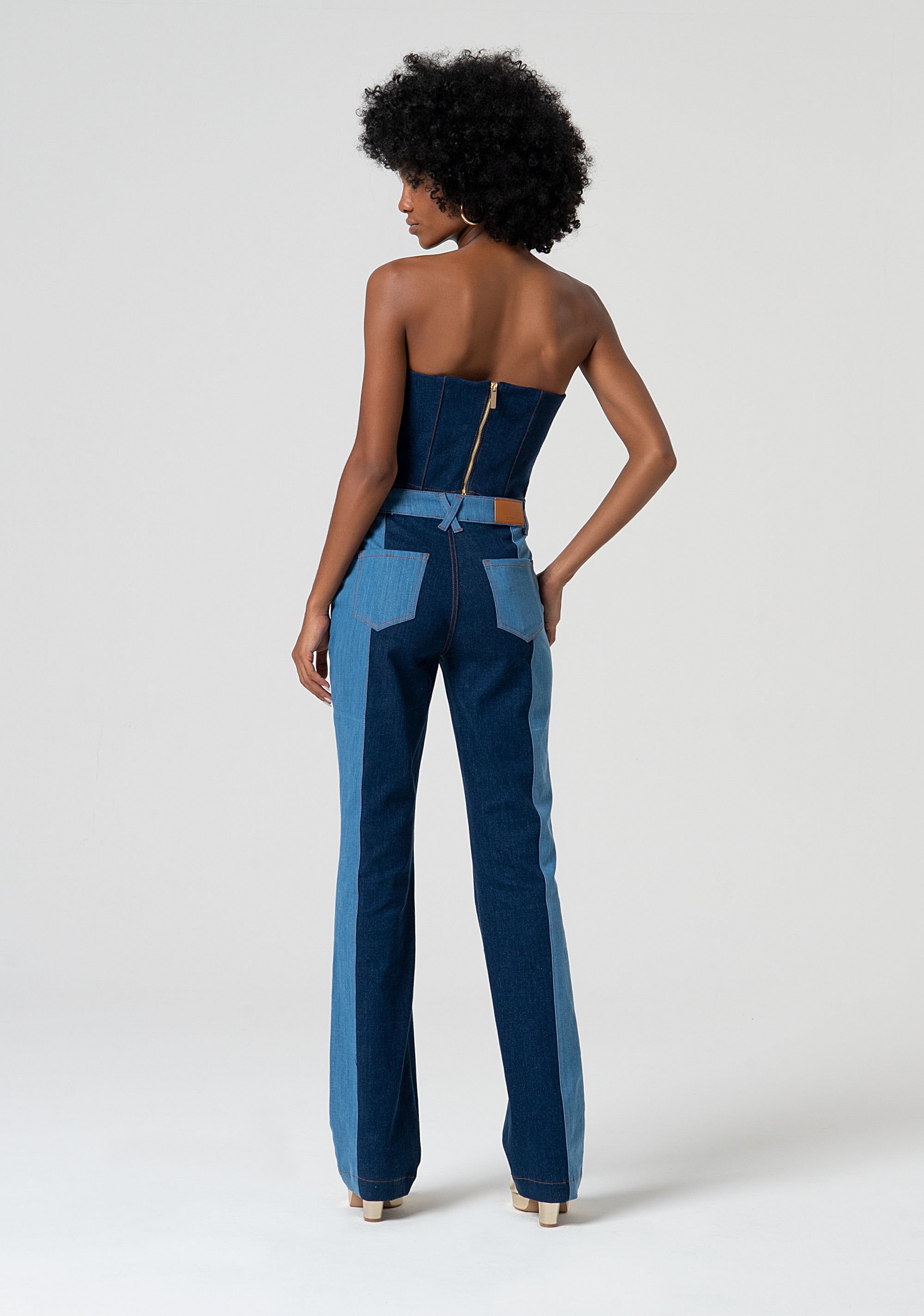 Pantaloni bootcut in denim FS25SVA003D45001-T38 Fracomina