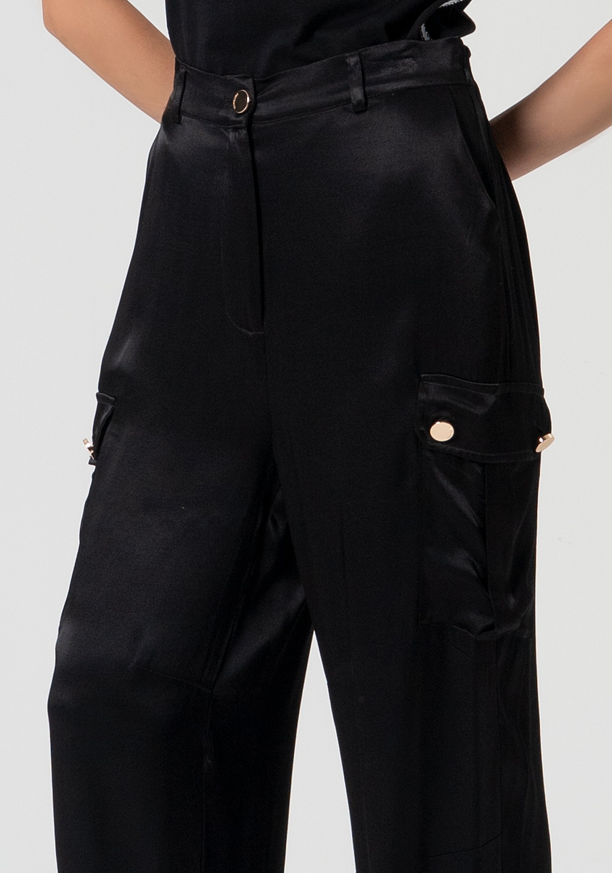 Pantalone cargo in raso FS25SVC001W73201-053 Fracomina