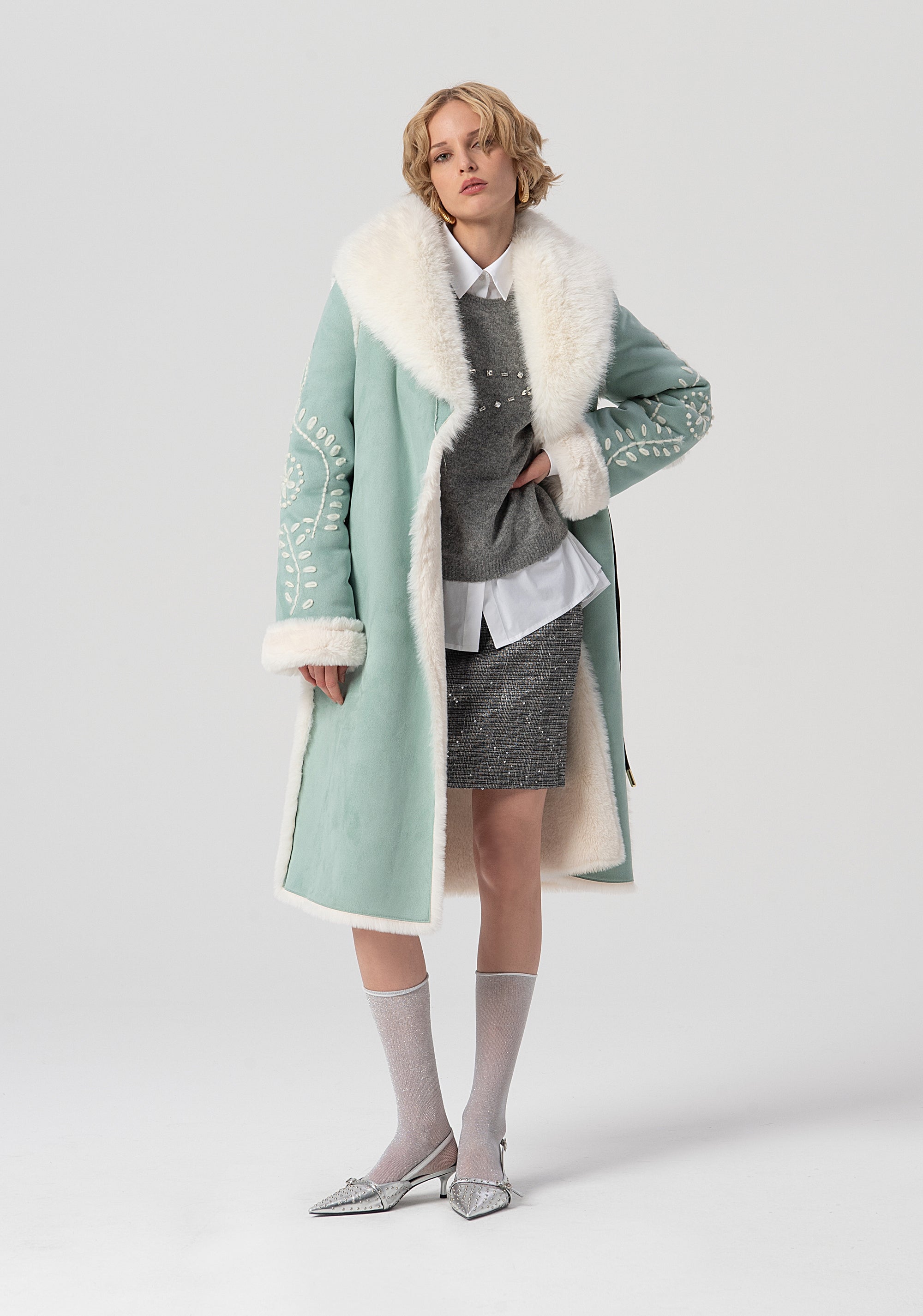 Cappotto over con rever sciallato FS25WC1004O44601-806 Fracomina