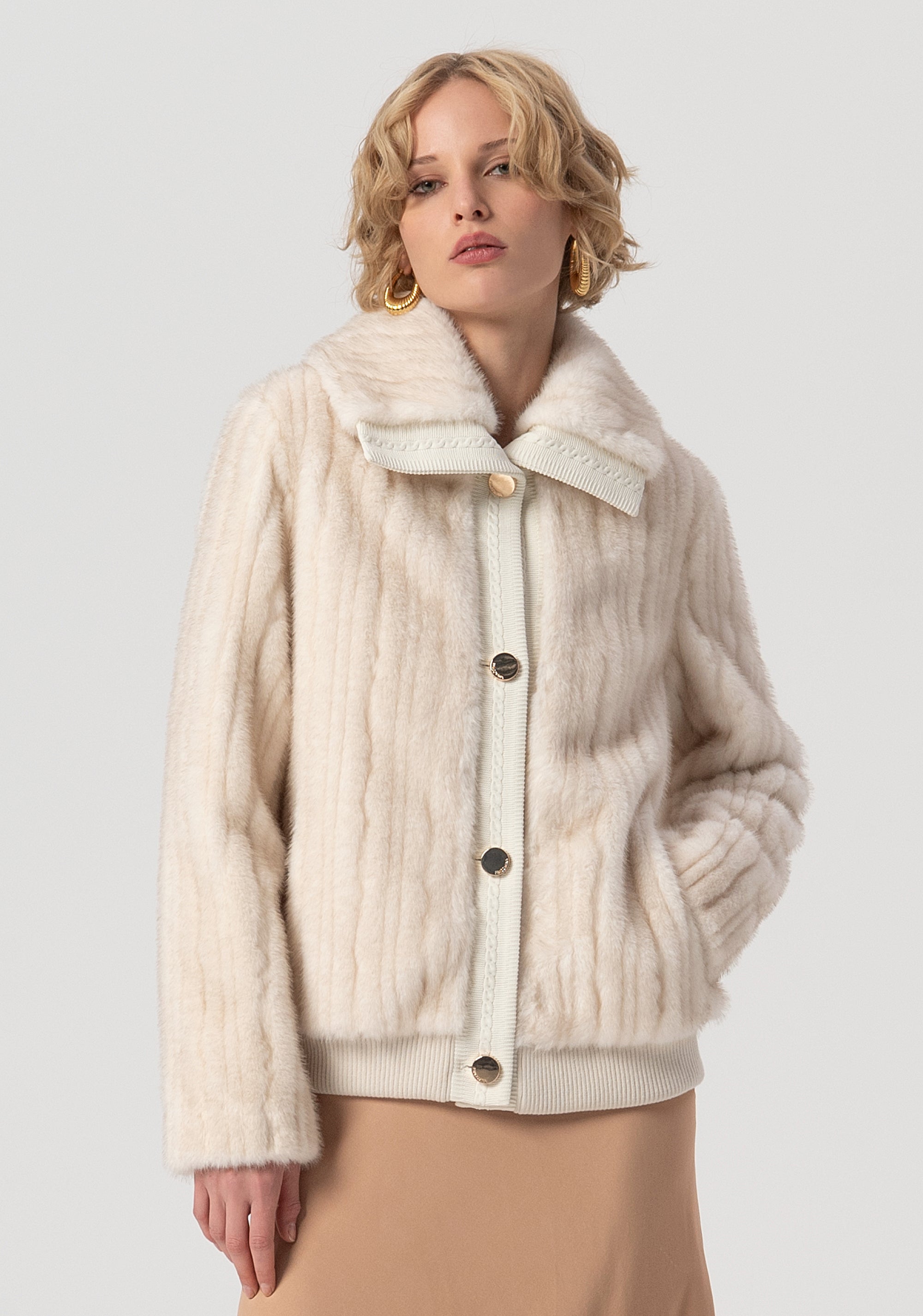 Giacca regular modello bomber FS25WC4001O44501-108 Fracomina