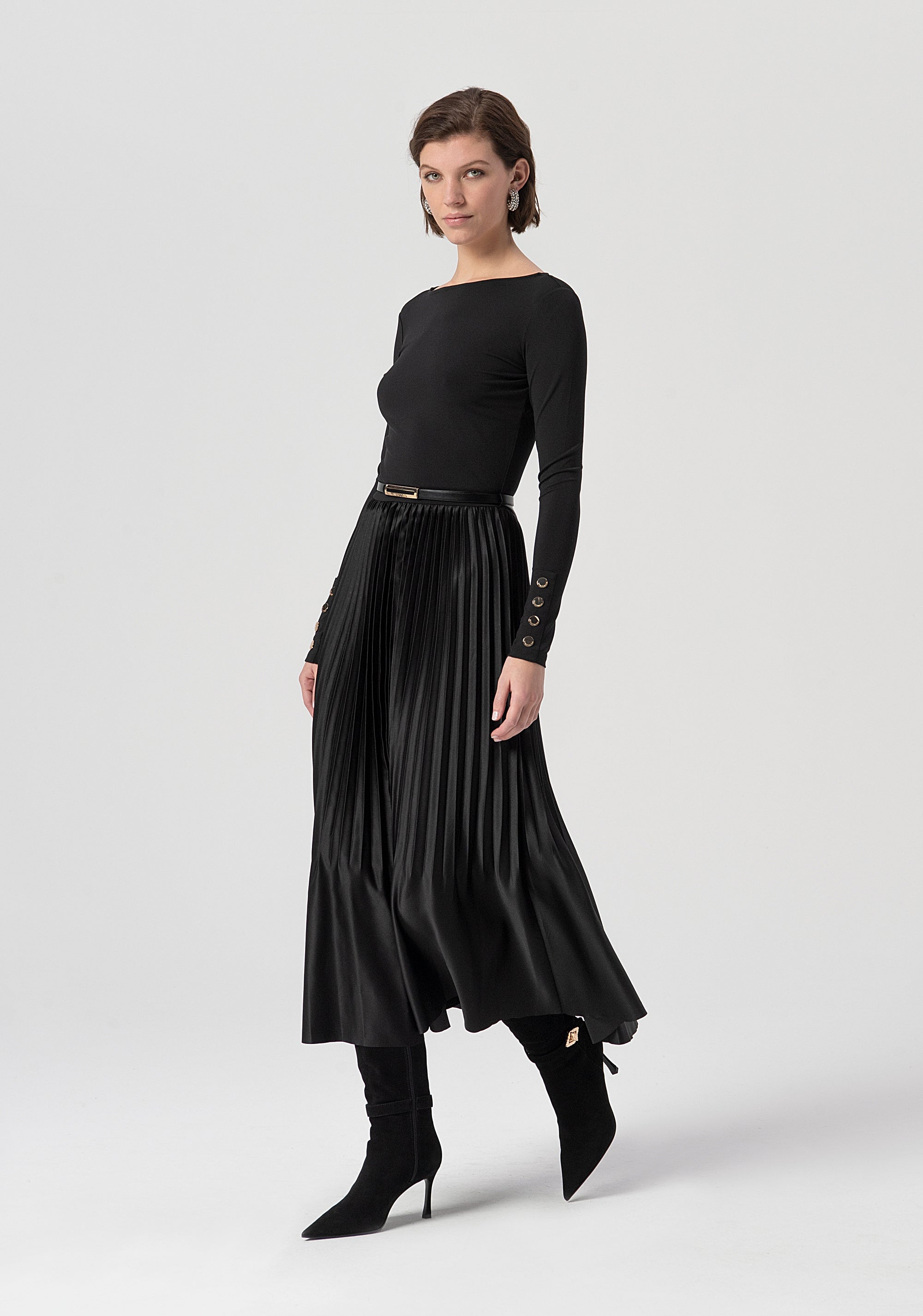 Abito regular lungo in mix di tessuti FS25WD2003W411F9-053 Fracomina