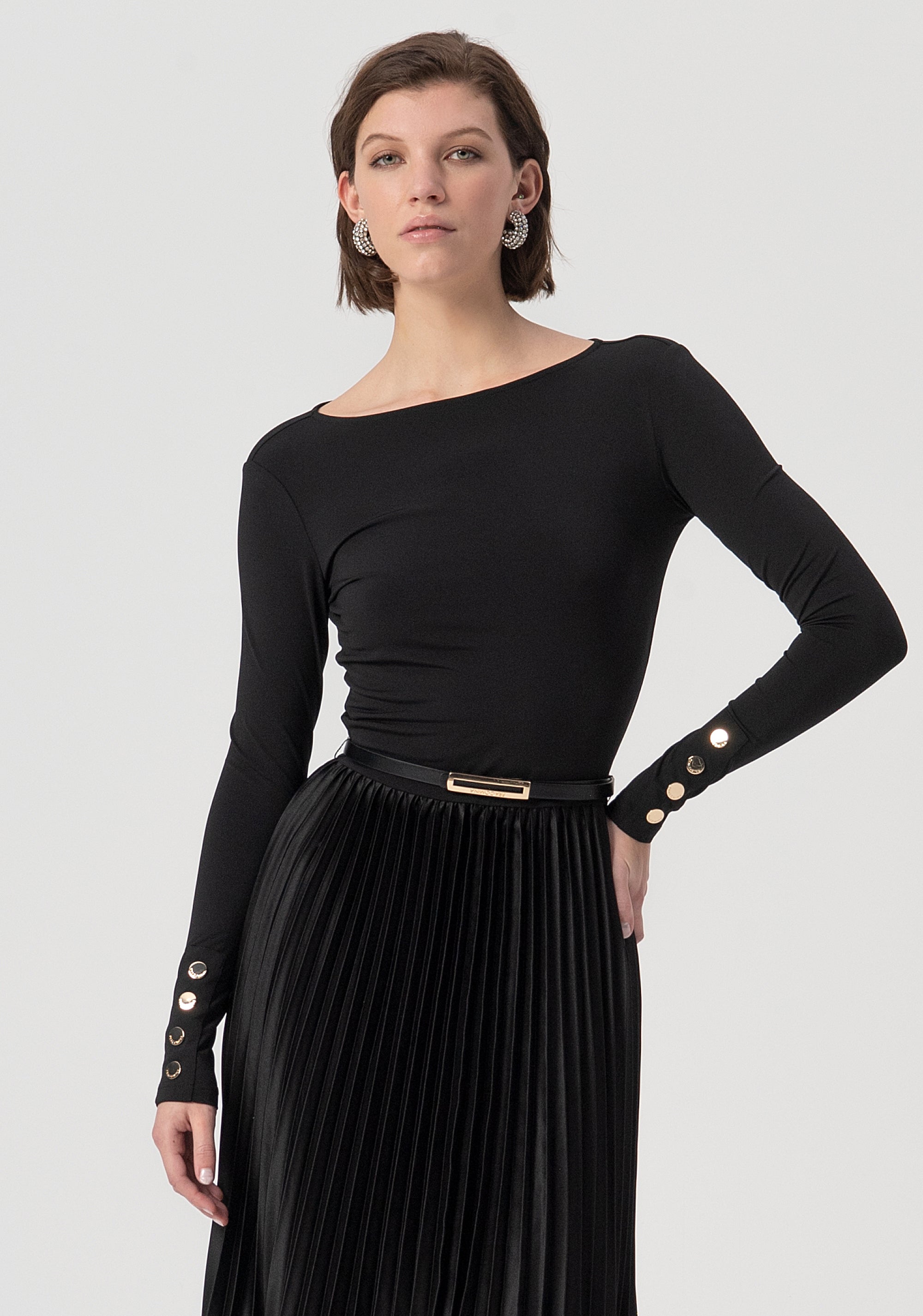 Abito regular lungo in mix di tessuti FS25WD2003W411F9-053 Fracomina